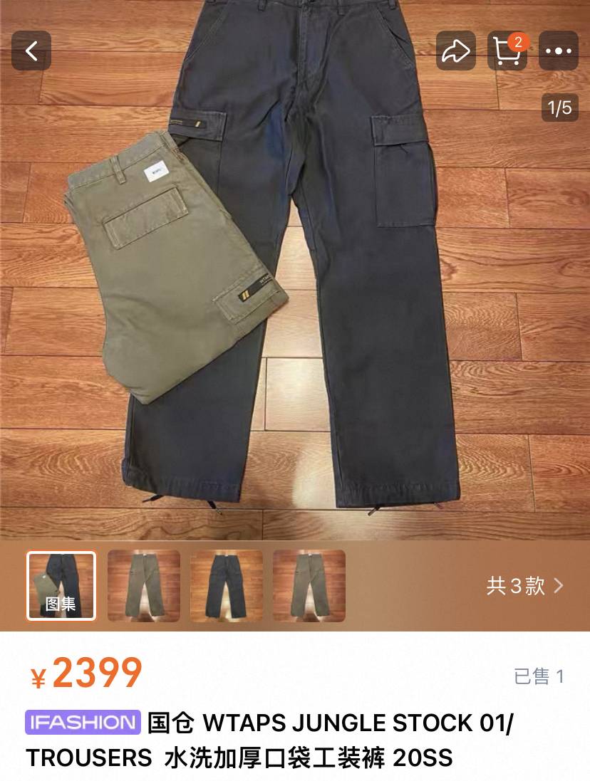WTAPS 20SS Jungle Wash Cargo Pants — front