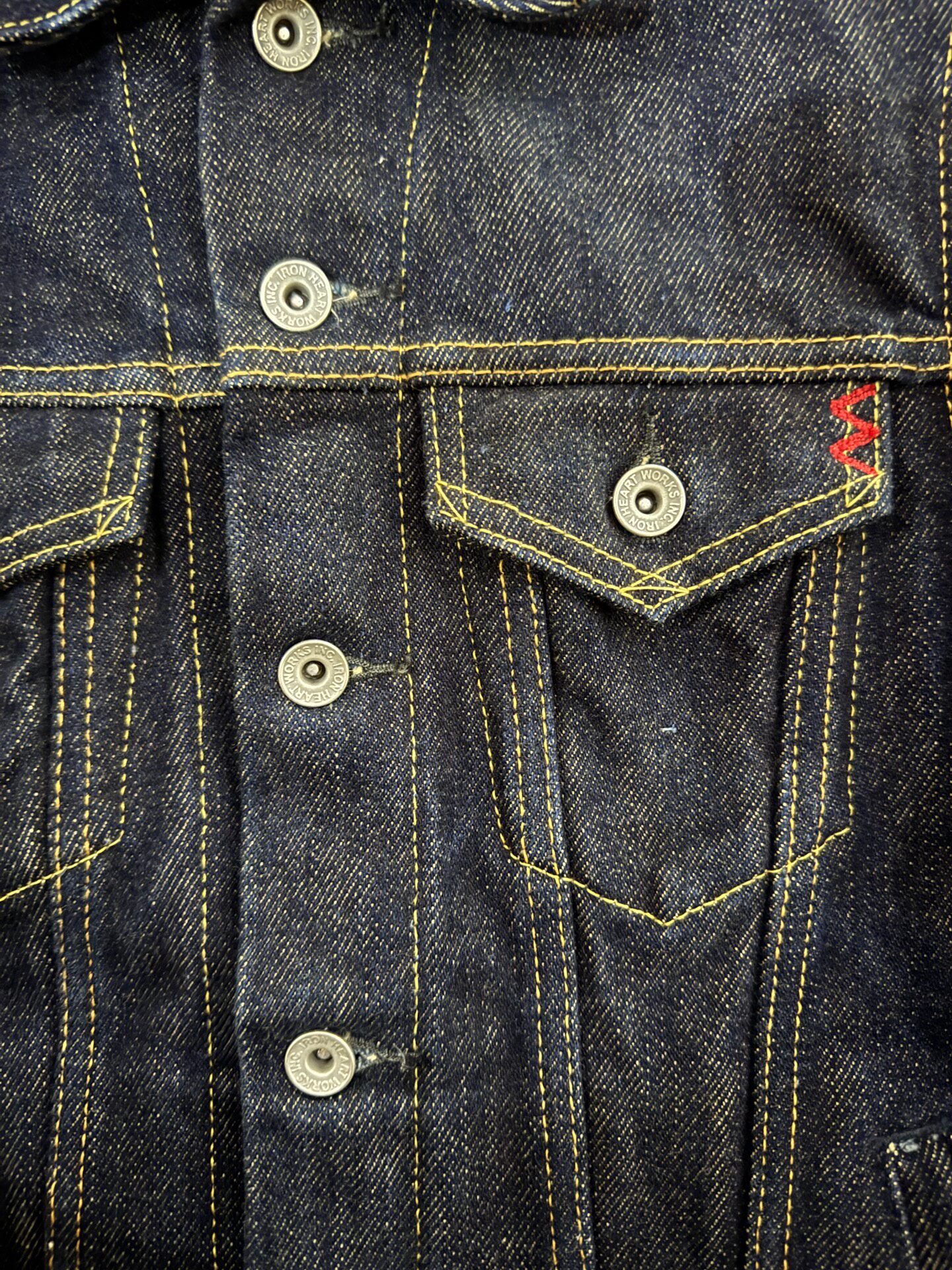 Iron Heart 21oz Denim Jacket 526p — detail