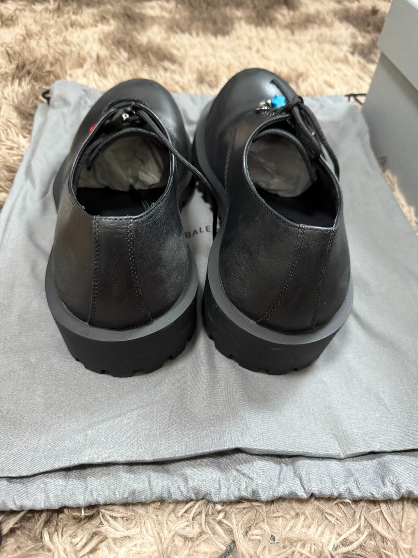 Balenciaga 25 New Distressed Derby Shoe Charm — detail