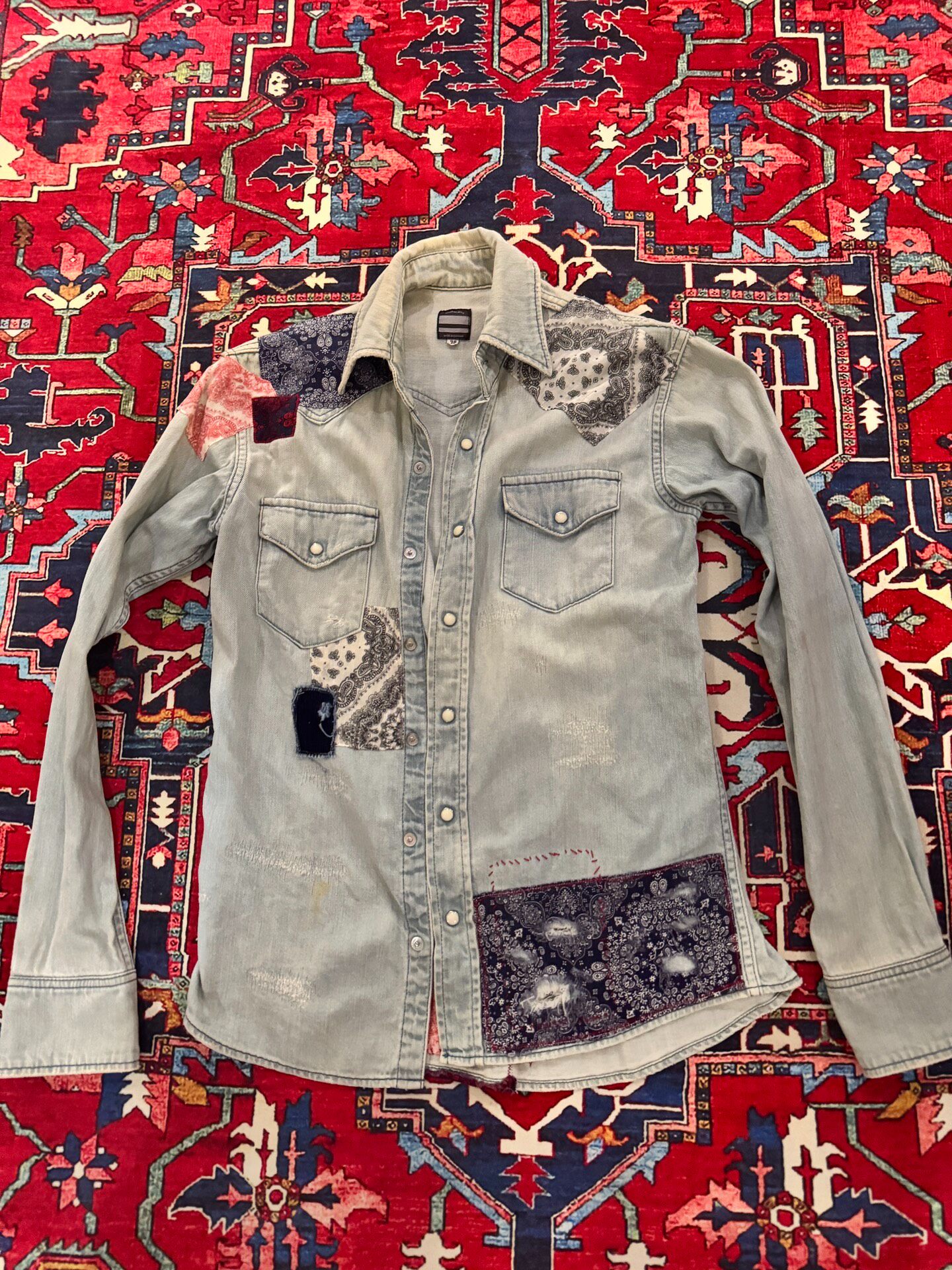 Momotaro Vintage Patchwork Denim Shirt