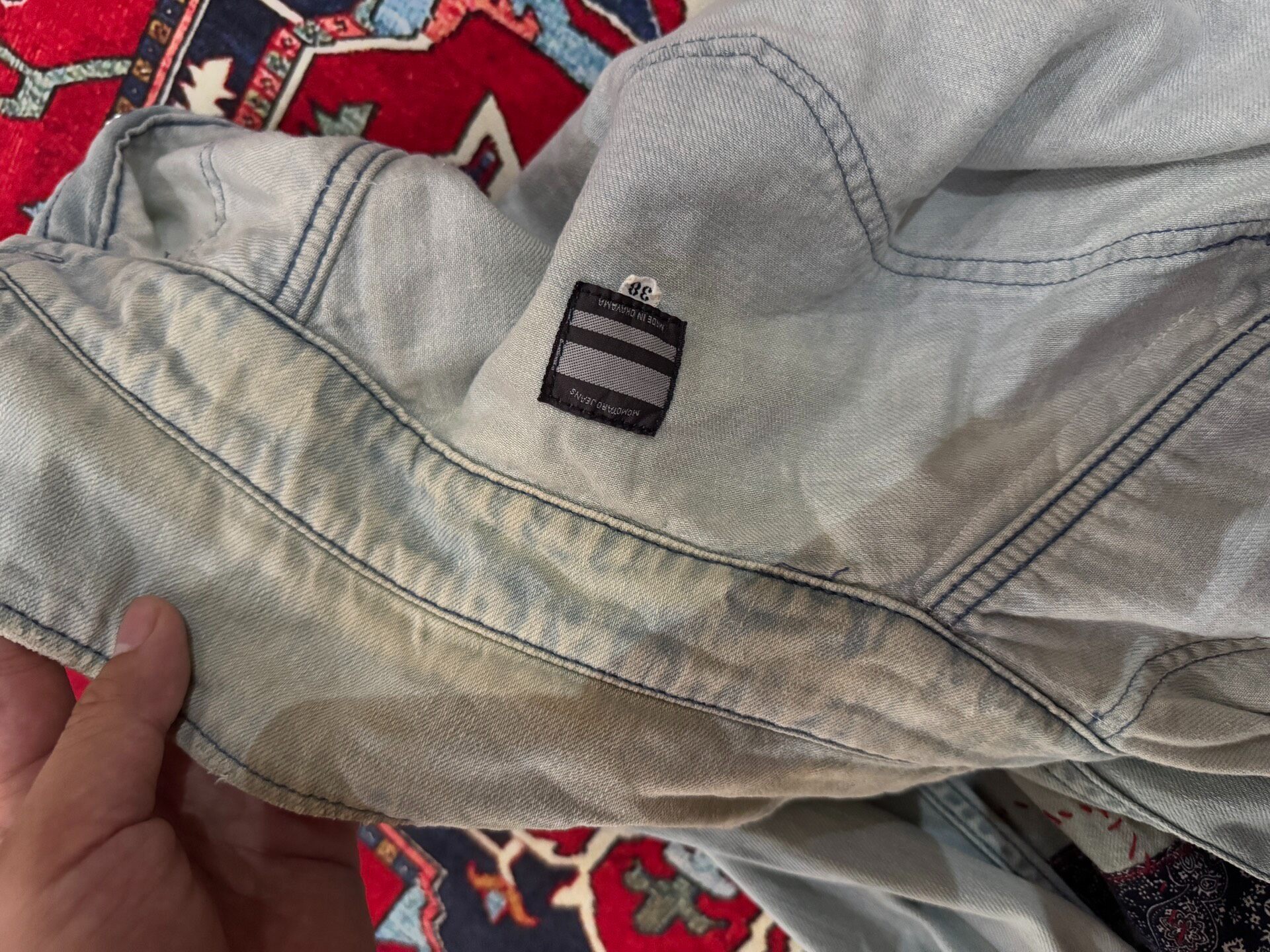 Momotaro Vintage Patchwork Denim Shirt — back