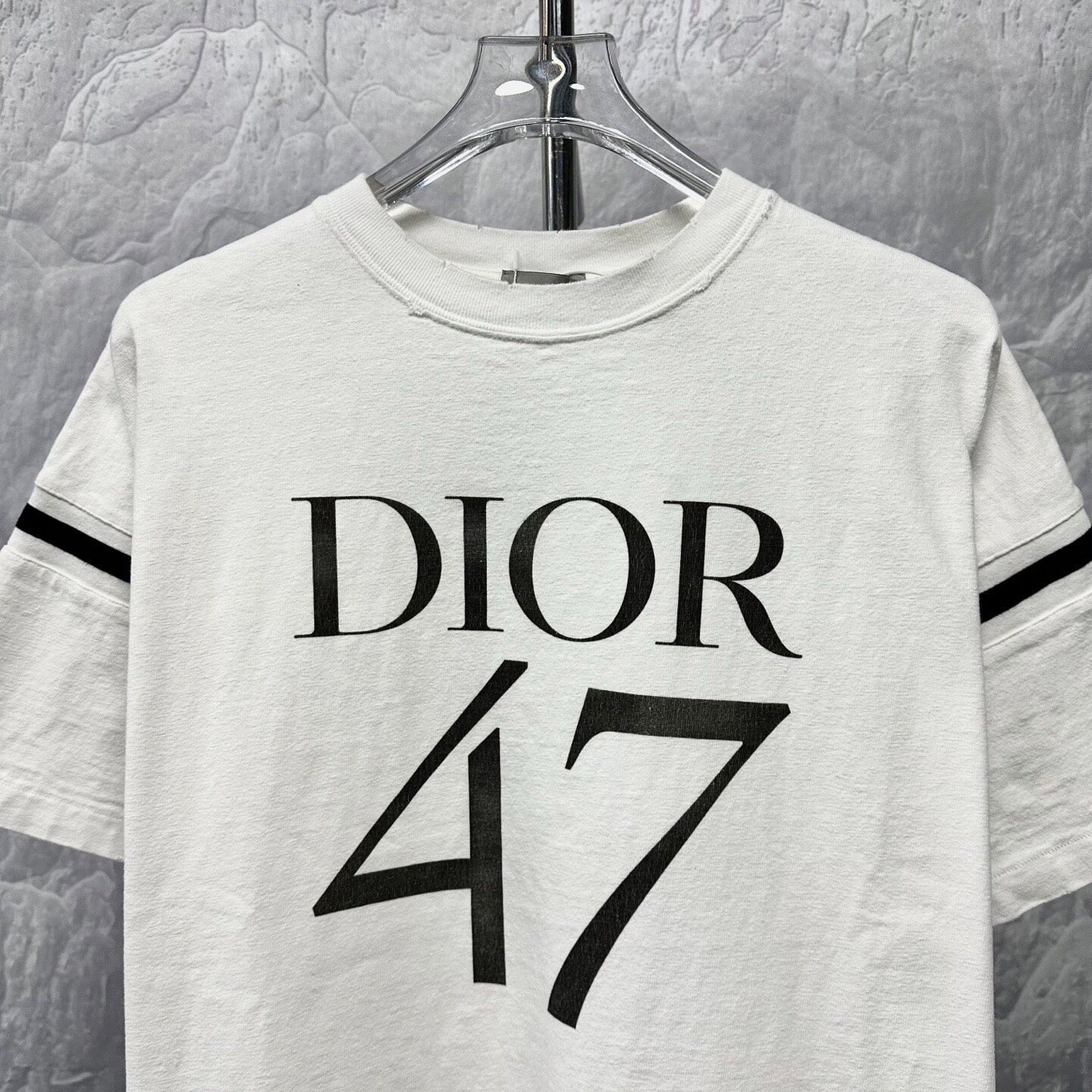 Dior SS24 47 Stripe Short Sleeve T-Shirt — front