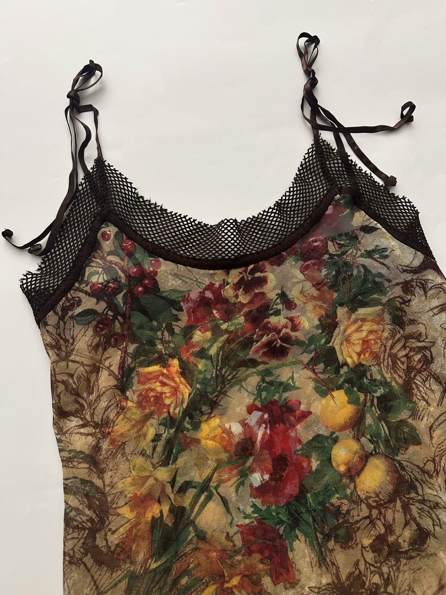Jean Paul Gaultier Floral Mesh Camisole — front