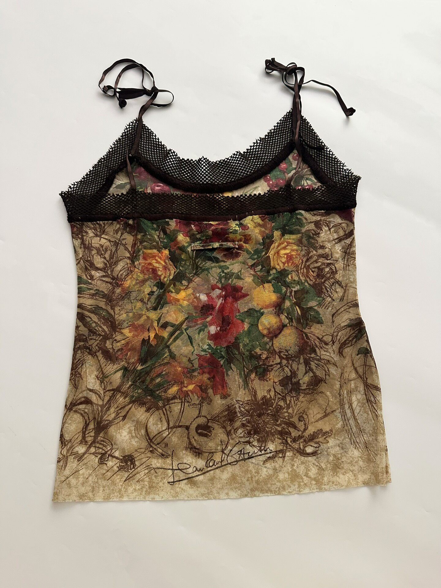 Jean Paul Gaultier Floral Mesh Camisole — back