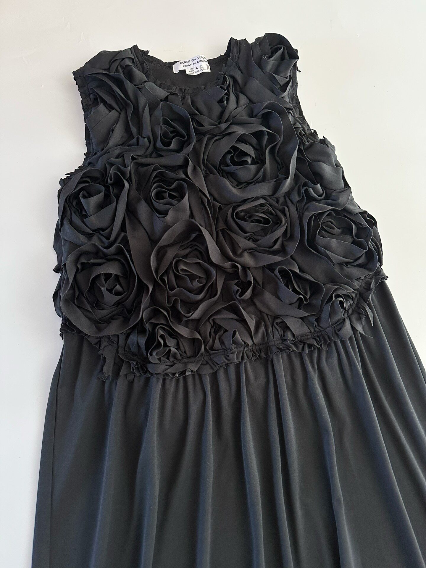 Comme des Garcons 3D Rose Sleeveless Dress — front