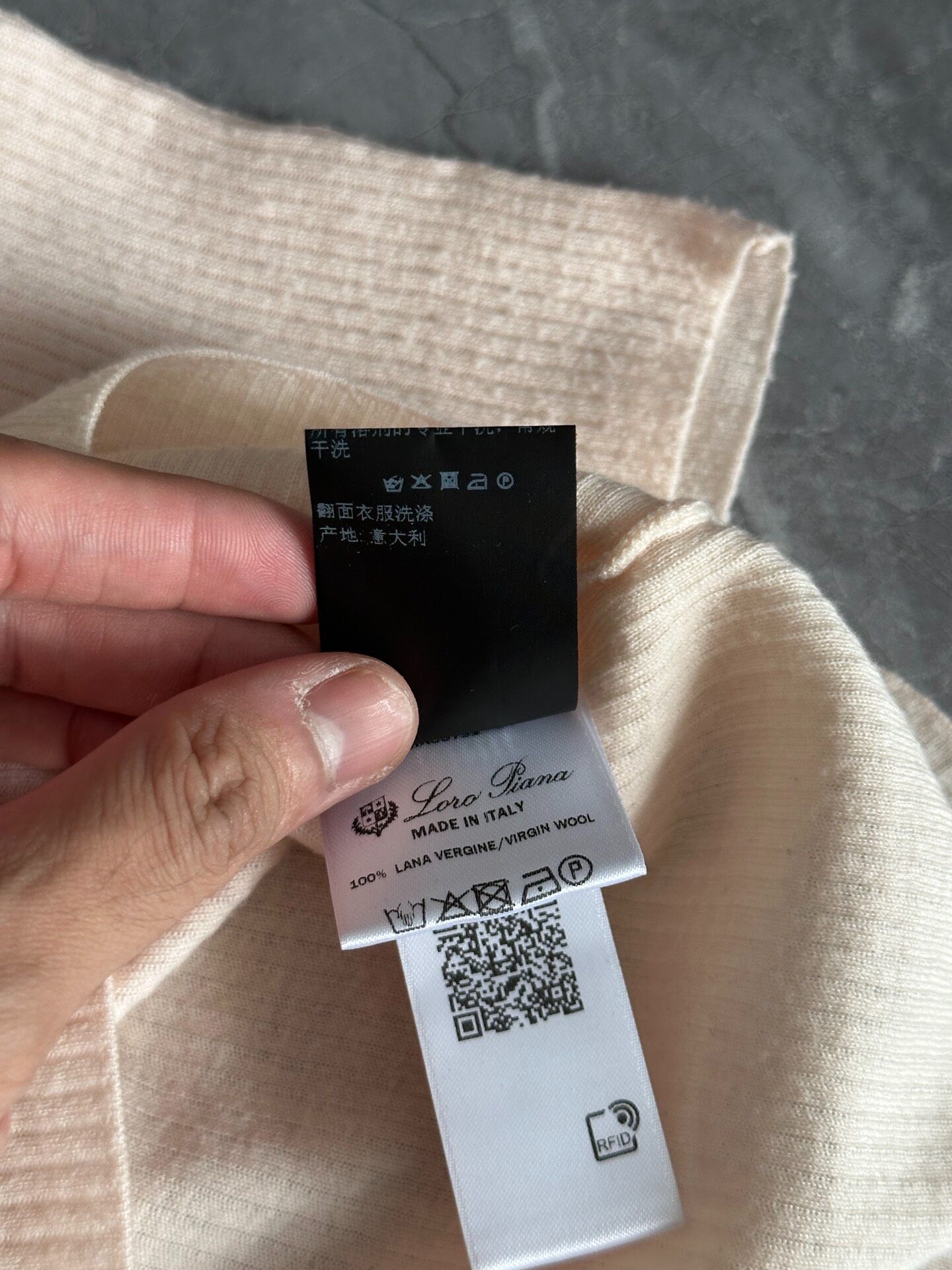 Loro Piana Pale Pink Turtleneck Sweater — back