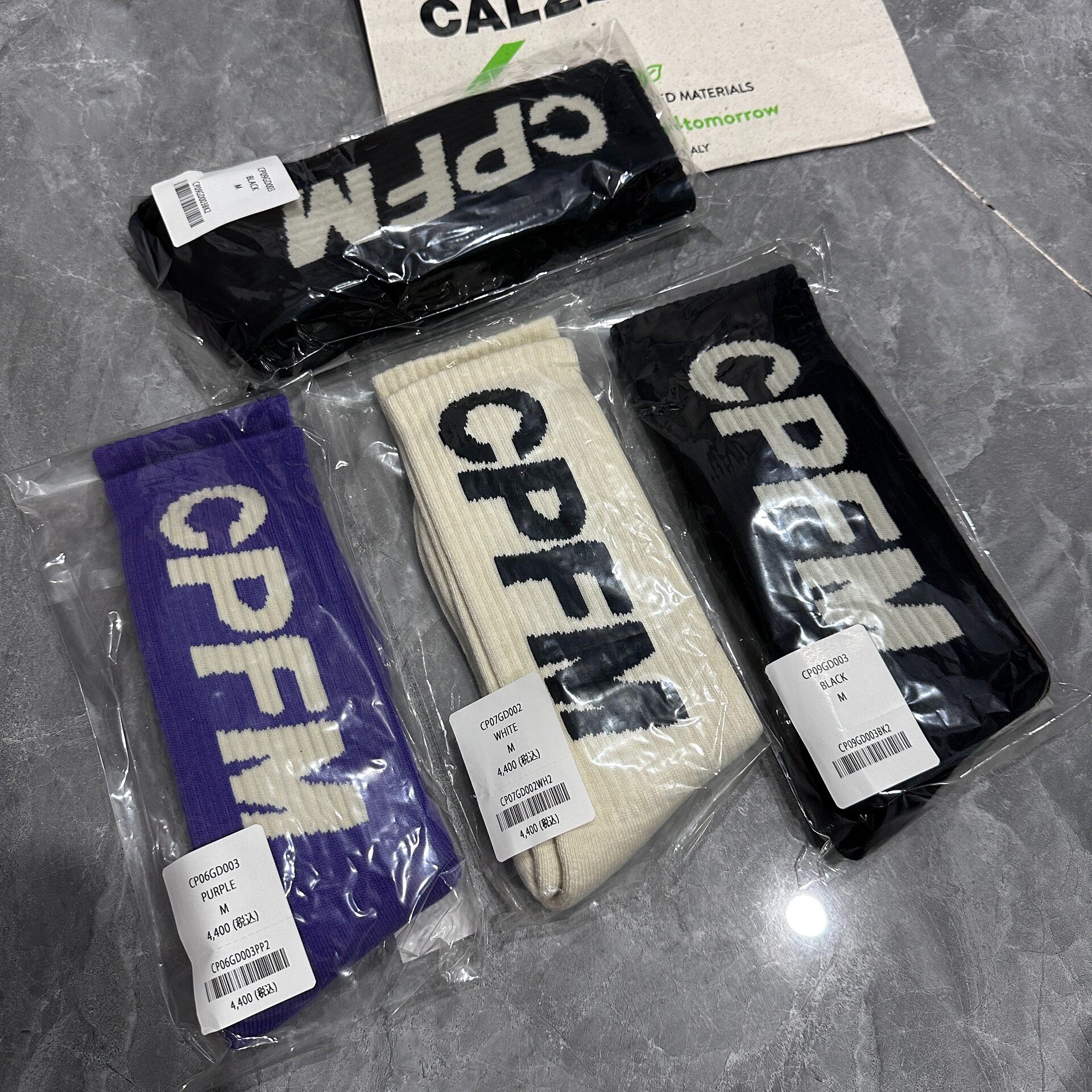 CPFM Mid-calf Purple Socks Size M
