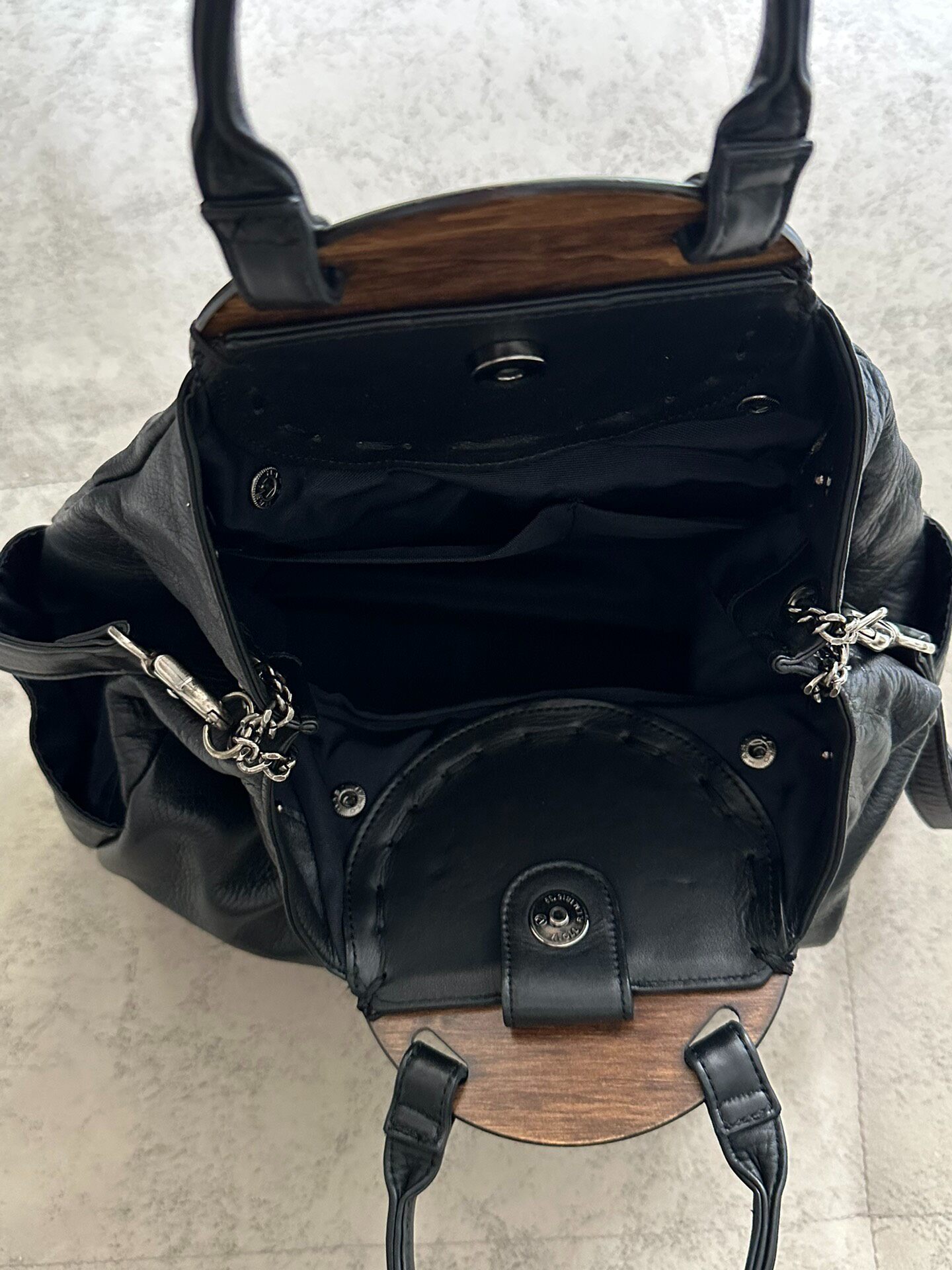 Jean Paul Gaultier Dragon Handle Bag — label
