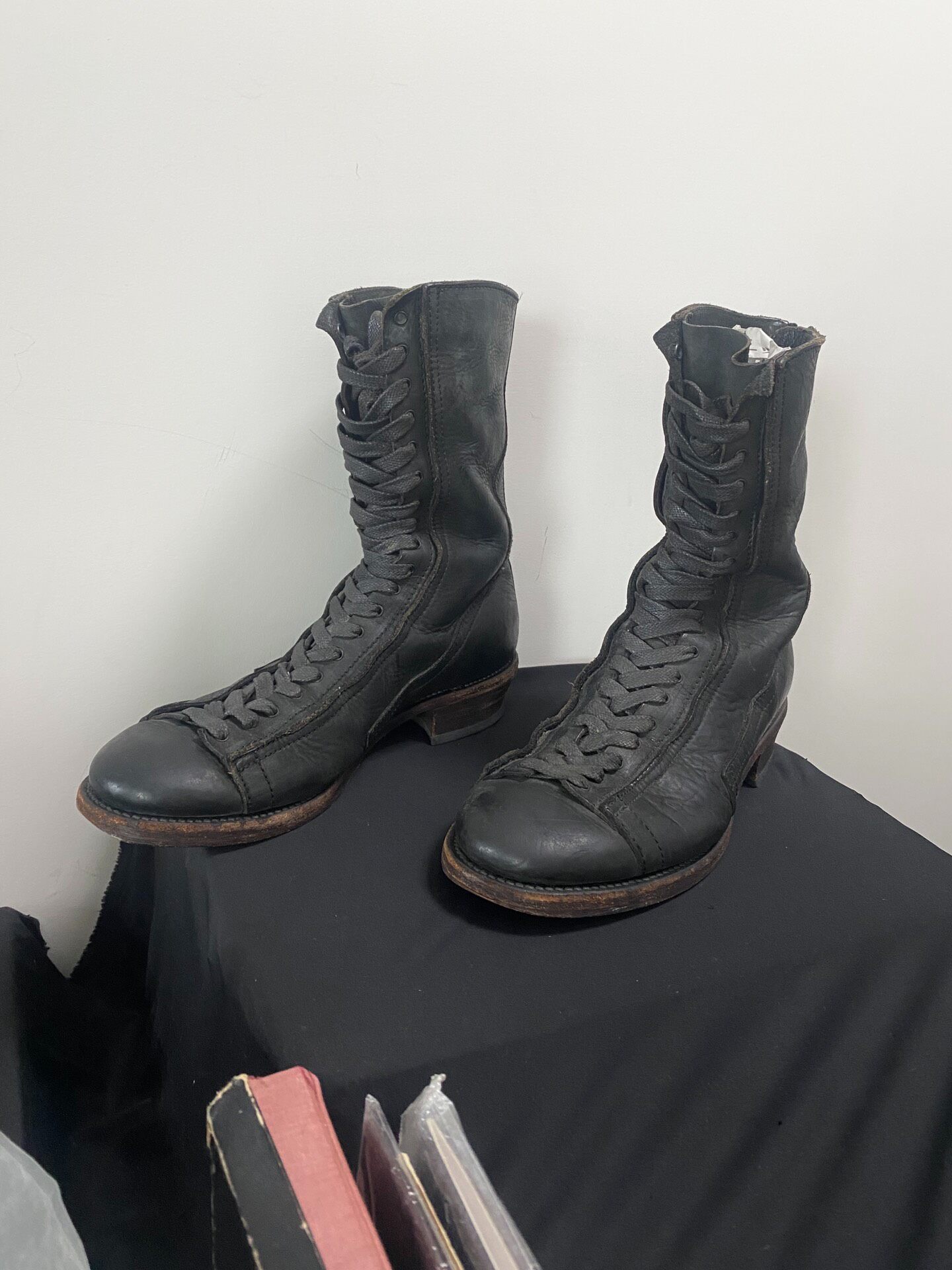 Julius Dark Avant-Garde Leather Boots — front