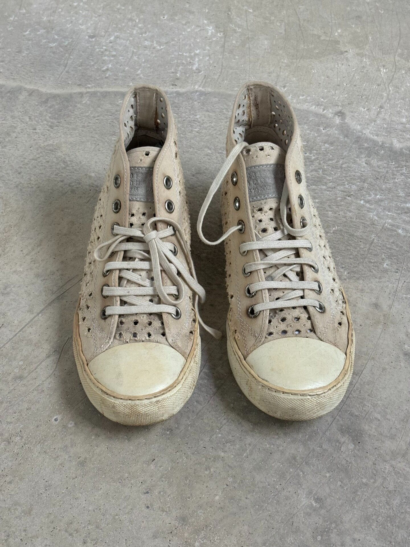 Maison Martin Margiela 00s High-Top Canvas Shoes — front