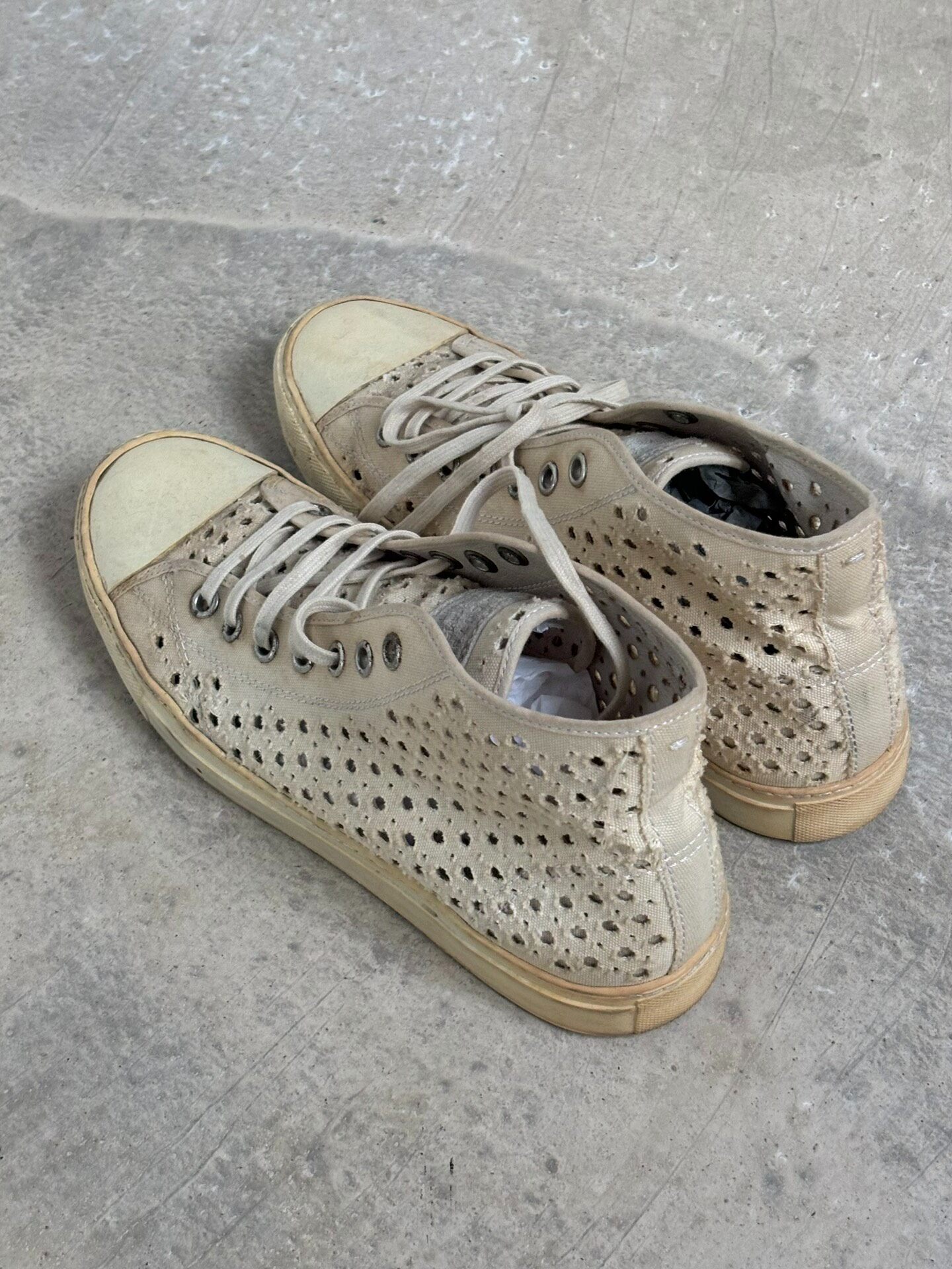 Maison Martin Margiela 00s High-Top Canvas Shoes — detail
