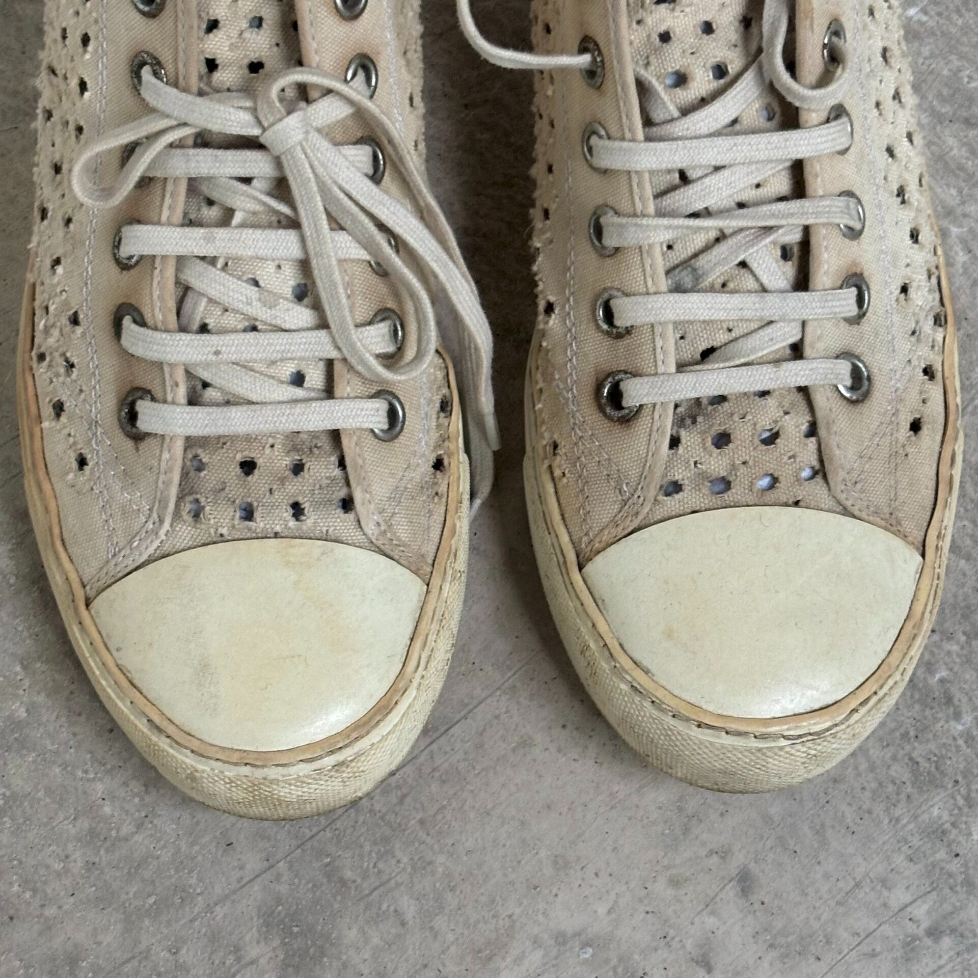 Maison Martin Margiela 00s High-Top Canvas Shoes — label
