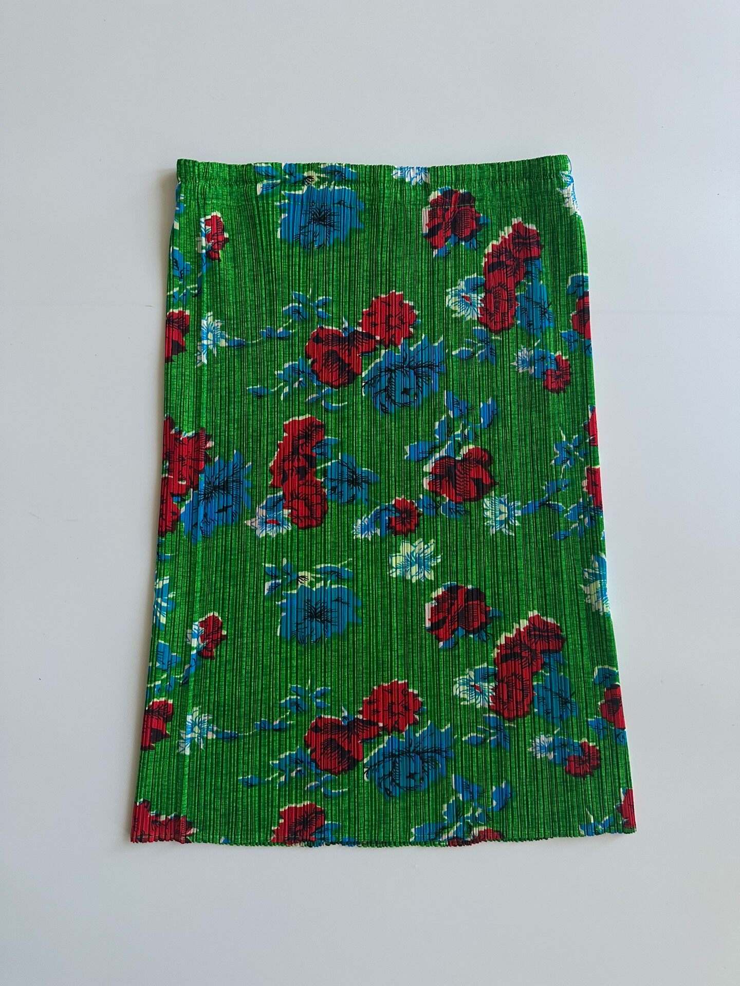 Issey Miyake Pleated Floral Skirt — back