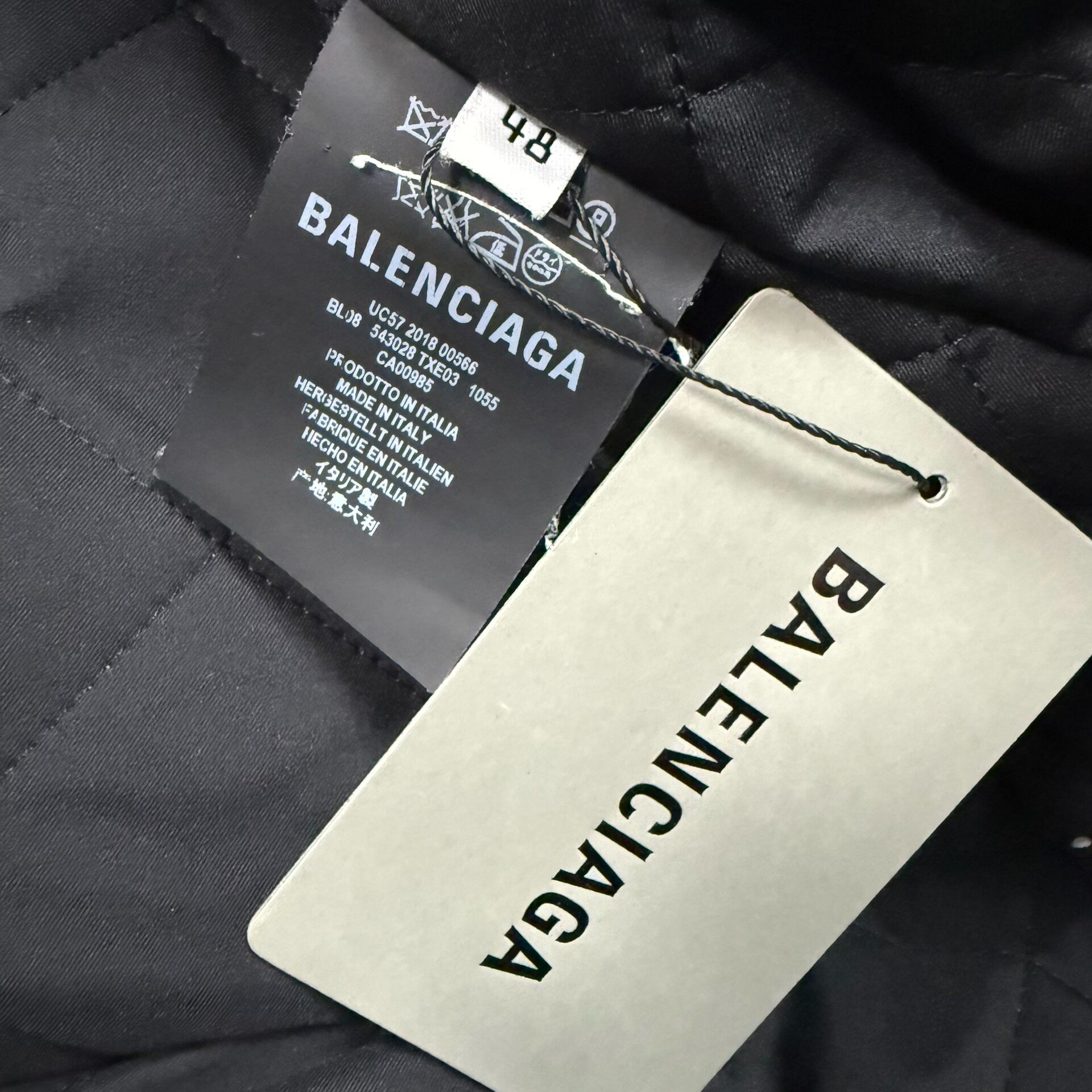 Balenciaga 3-in-1 Denim Puffer Jacket — back