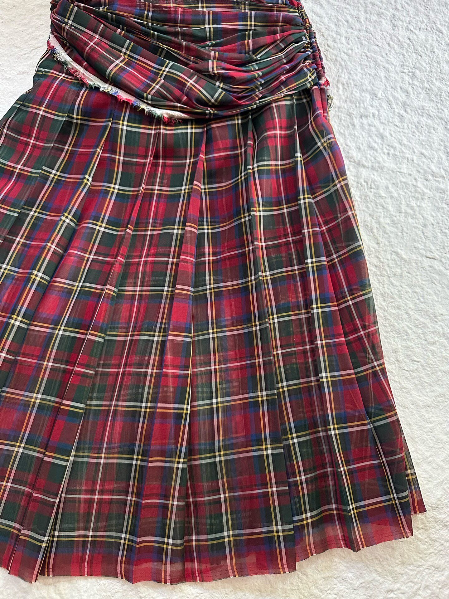 Comme des Garcons 2005 Sheer Pleated Skirt — back