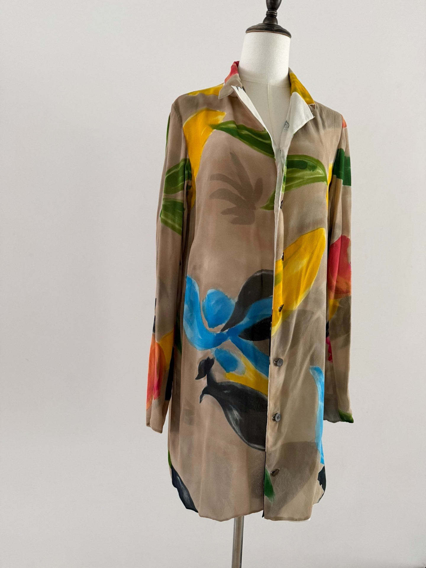 Issey Miyake 96SS Silk Double-sided Coat — detail