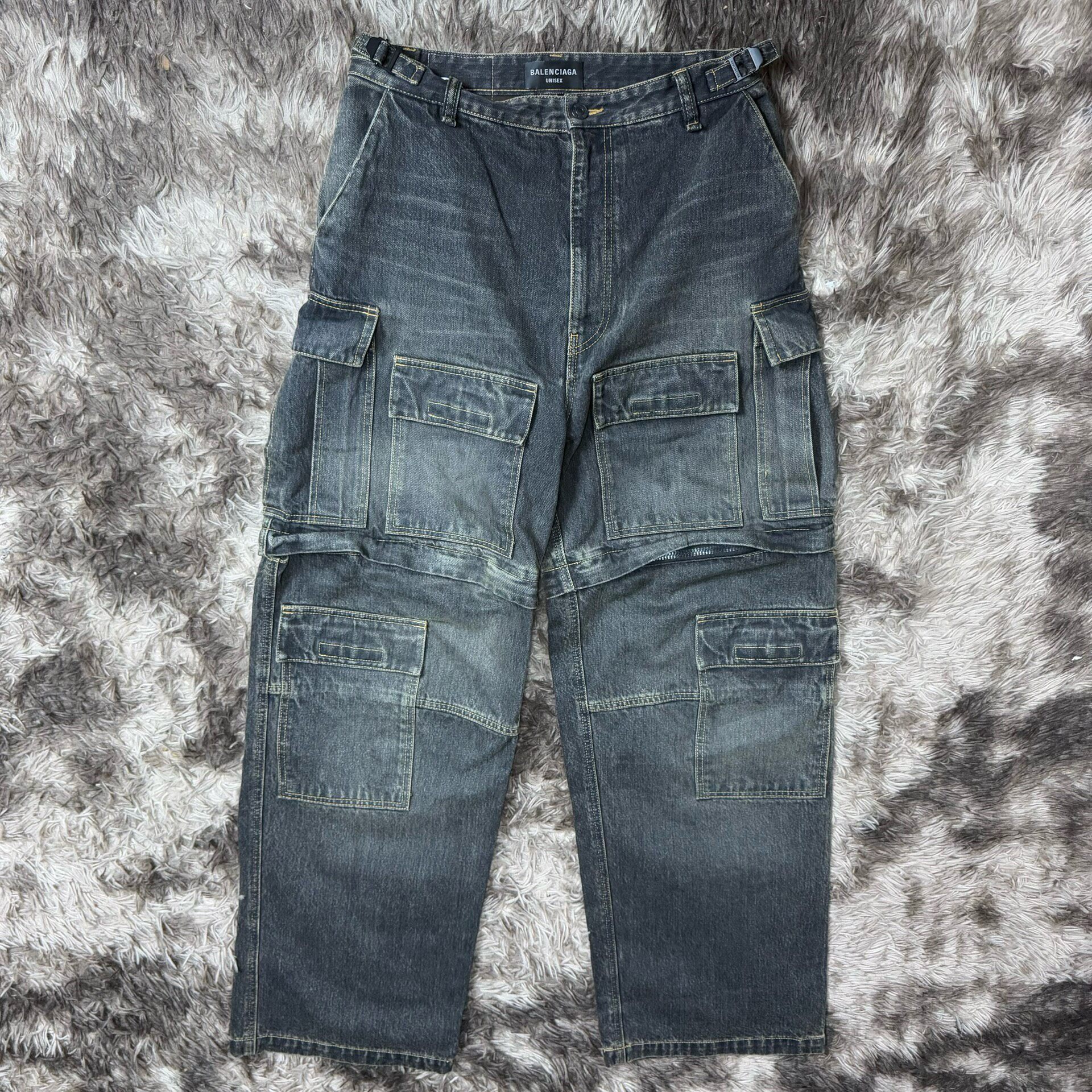 Balenciaga 24ss Cargo Denim Jeans