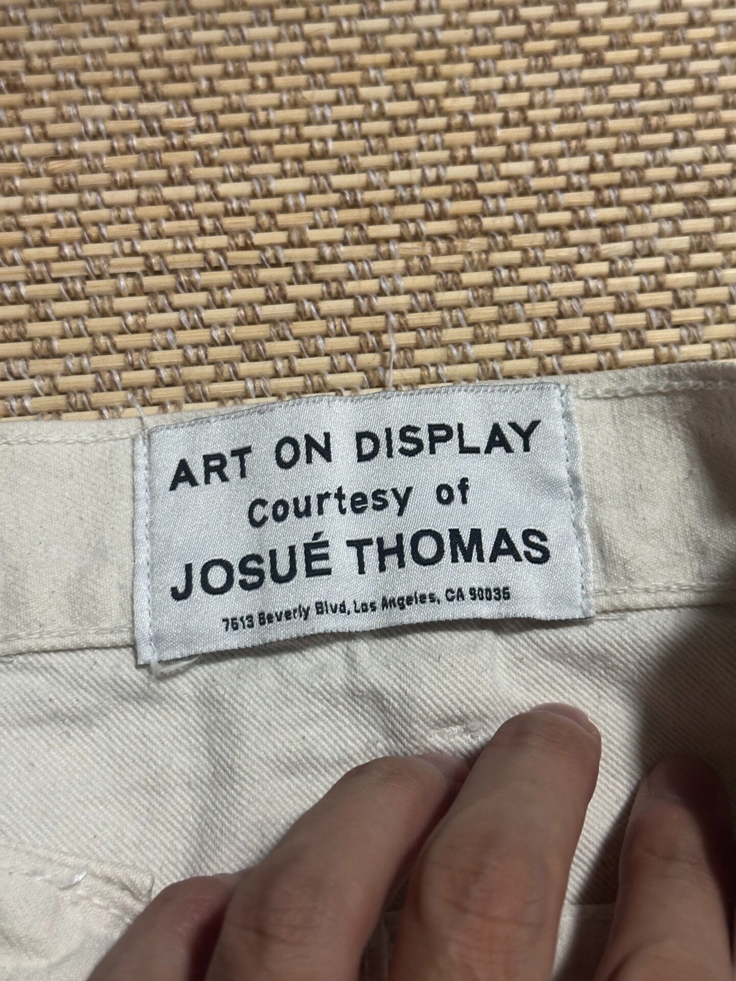 Gallery Dept Flared Paint Splatter Jeans — label