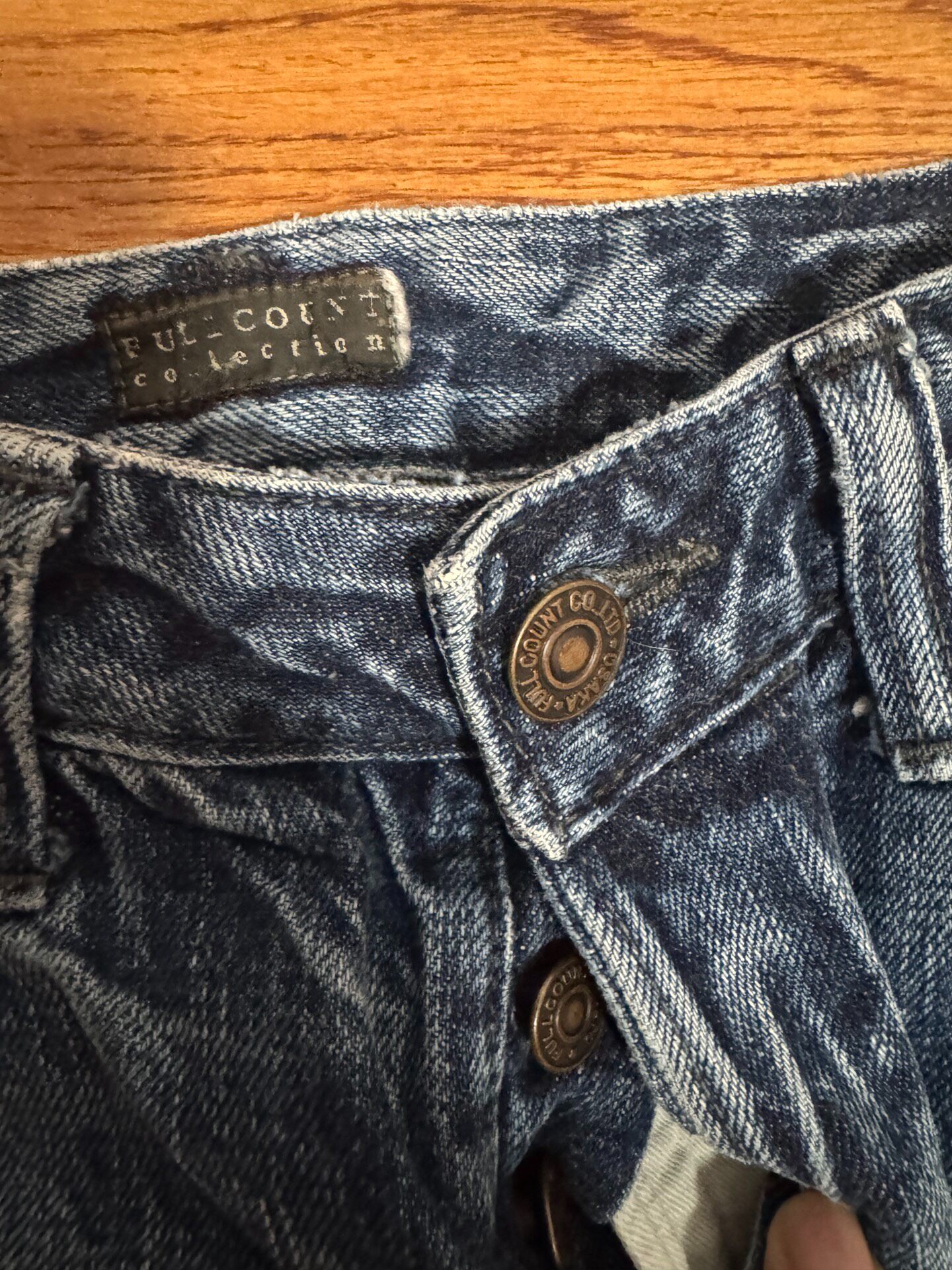 Fullcount Blue Heart Pattern Jeans — back