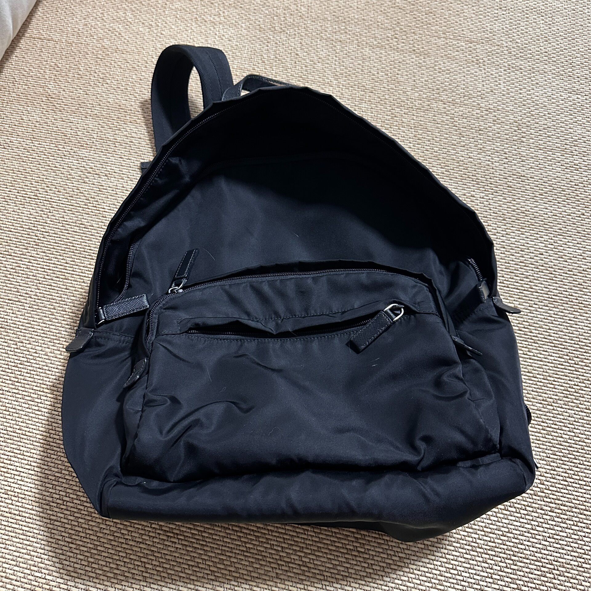 Prada Nylon Triangle Logo Backpack