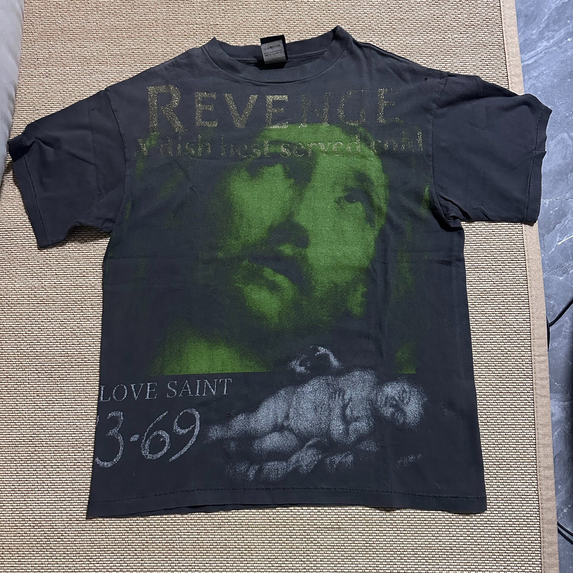 Saint Michael Graphic Faded Short Sleeve Tee