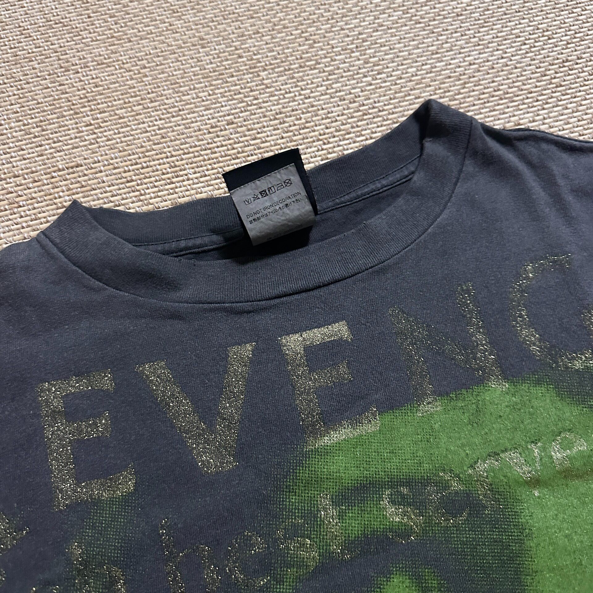 Saint Michael Graphic Faded Short Sleeve Tee — detail