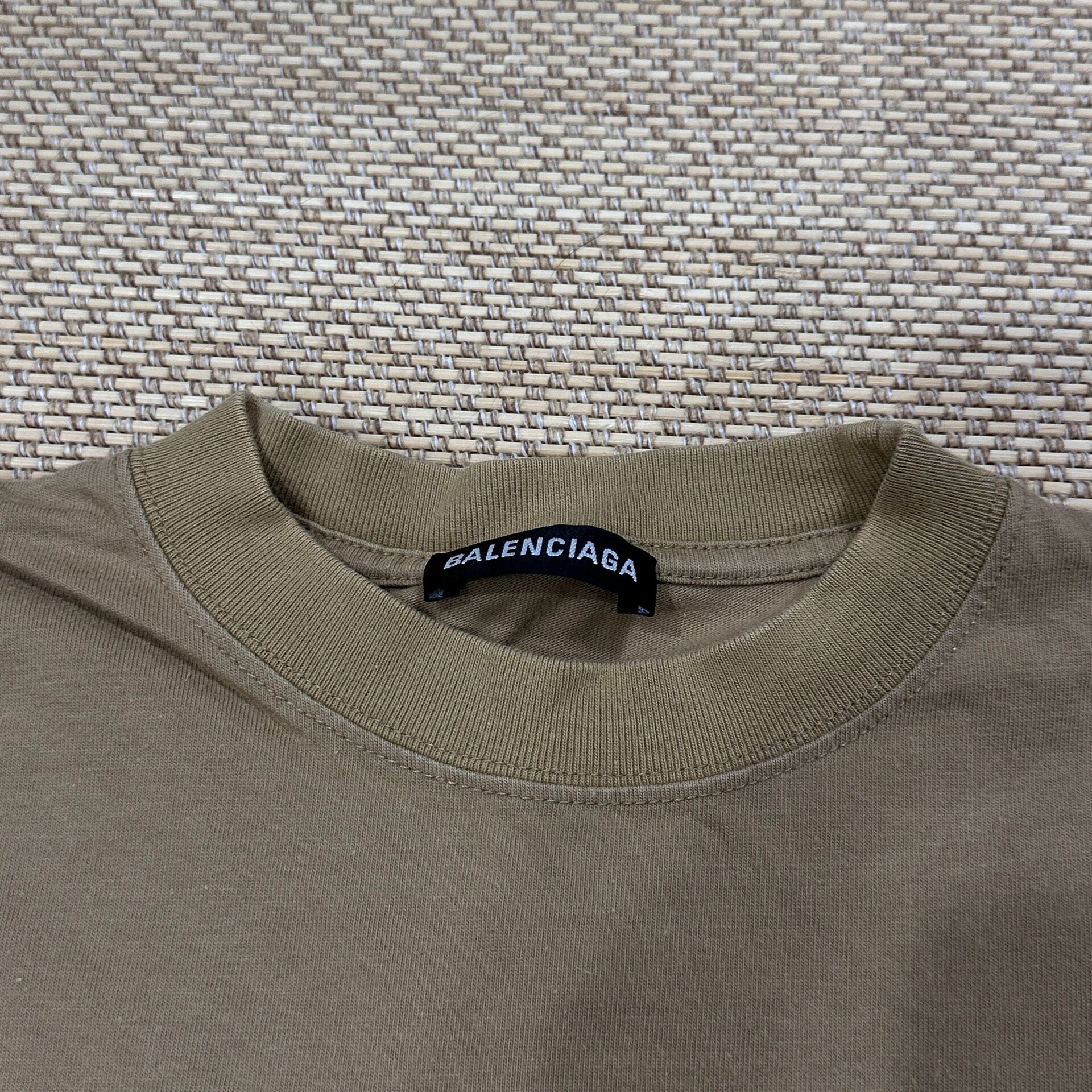 Balenciaga Desert Taupe Short-Sleeve T-Shirt — detail