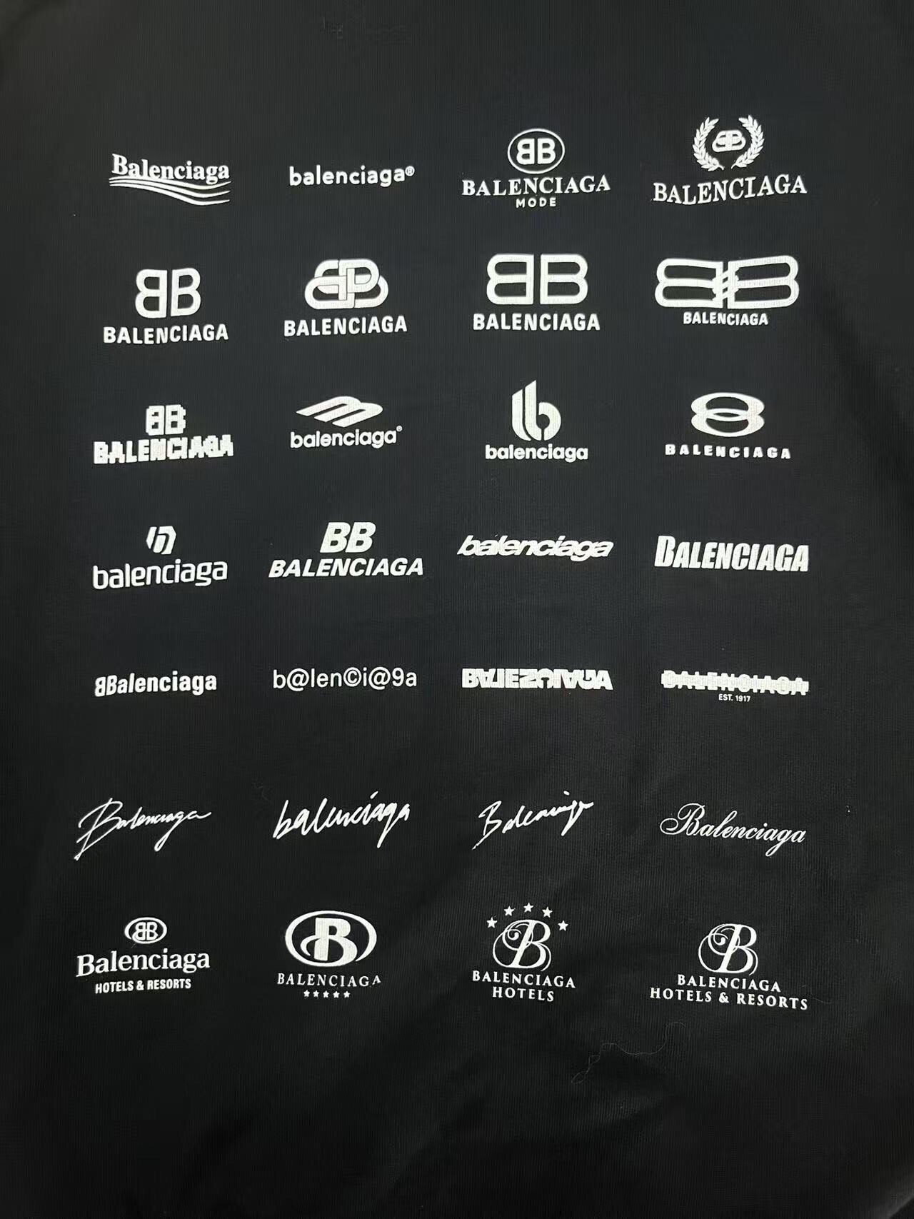 Balenciaga Black Logo Hoodie — detail