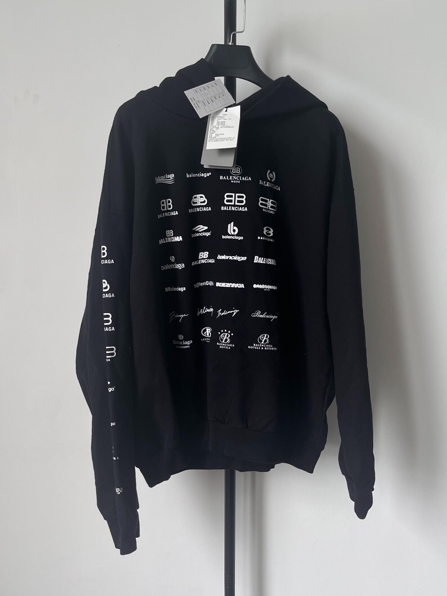 Balenciaga Black Logo Hoodie