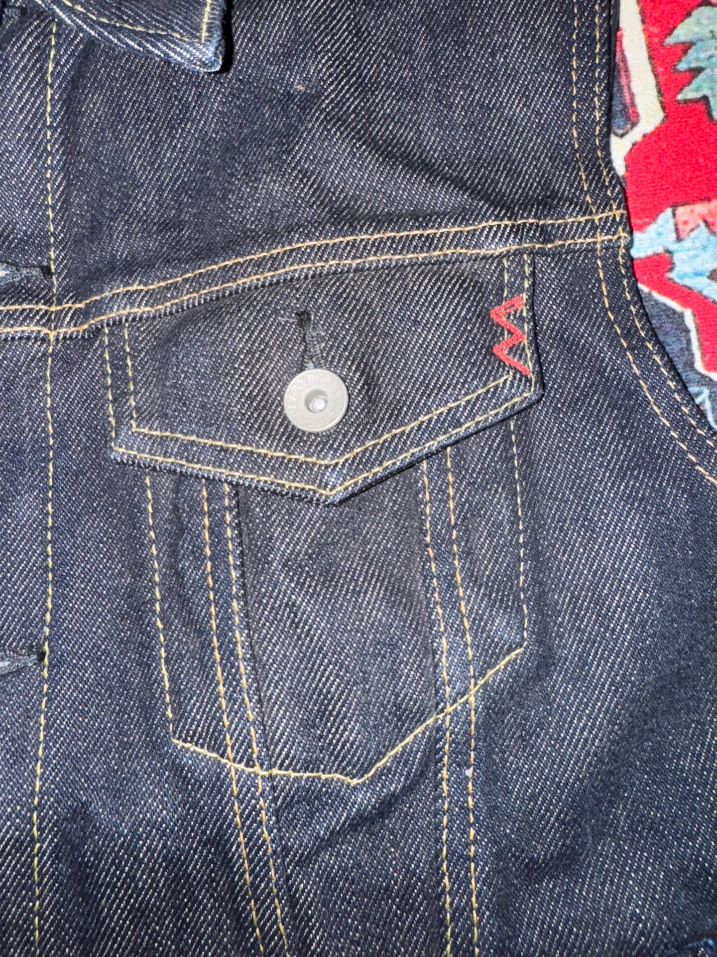 Iron Heart 526sv21oz Denim Vest — label