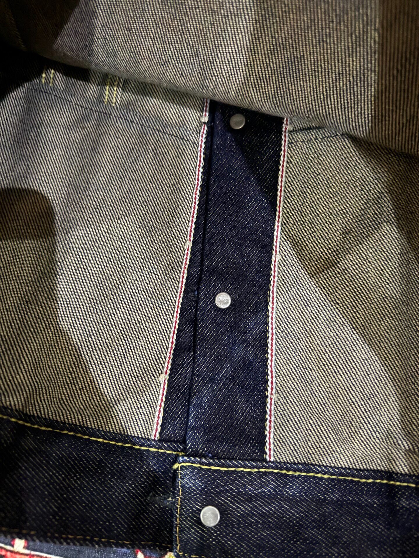 Iron Heart 526sv21oz Denim Vest — detail