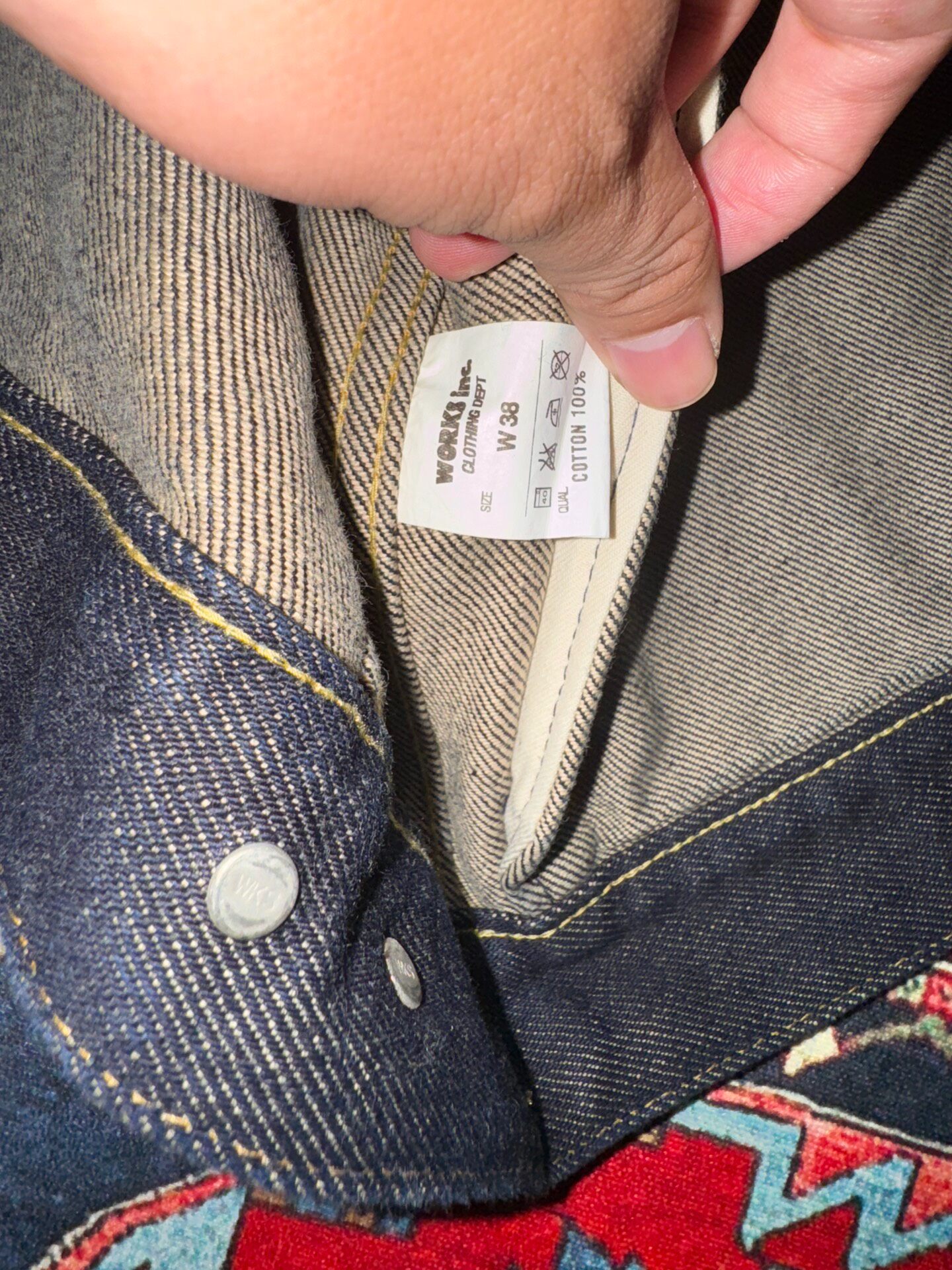 Iron Heart 526sv21oz Denim Vest — back