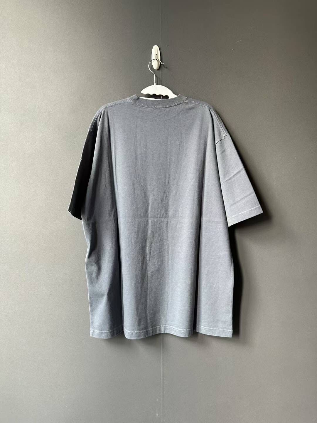 Balenciaga Oversized Gray-Blue Tee — front