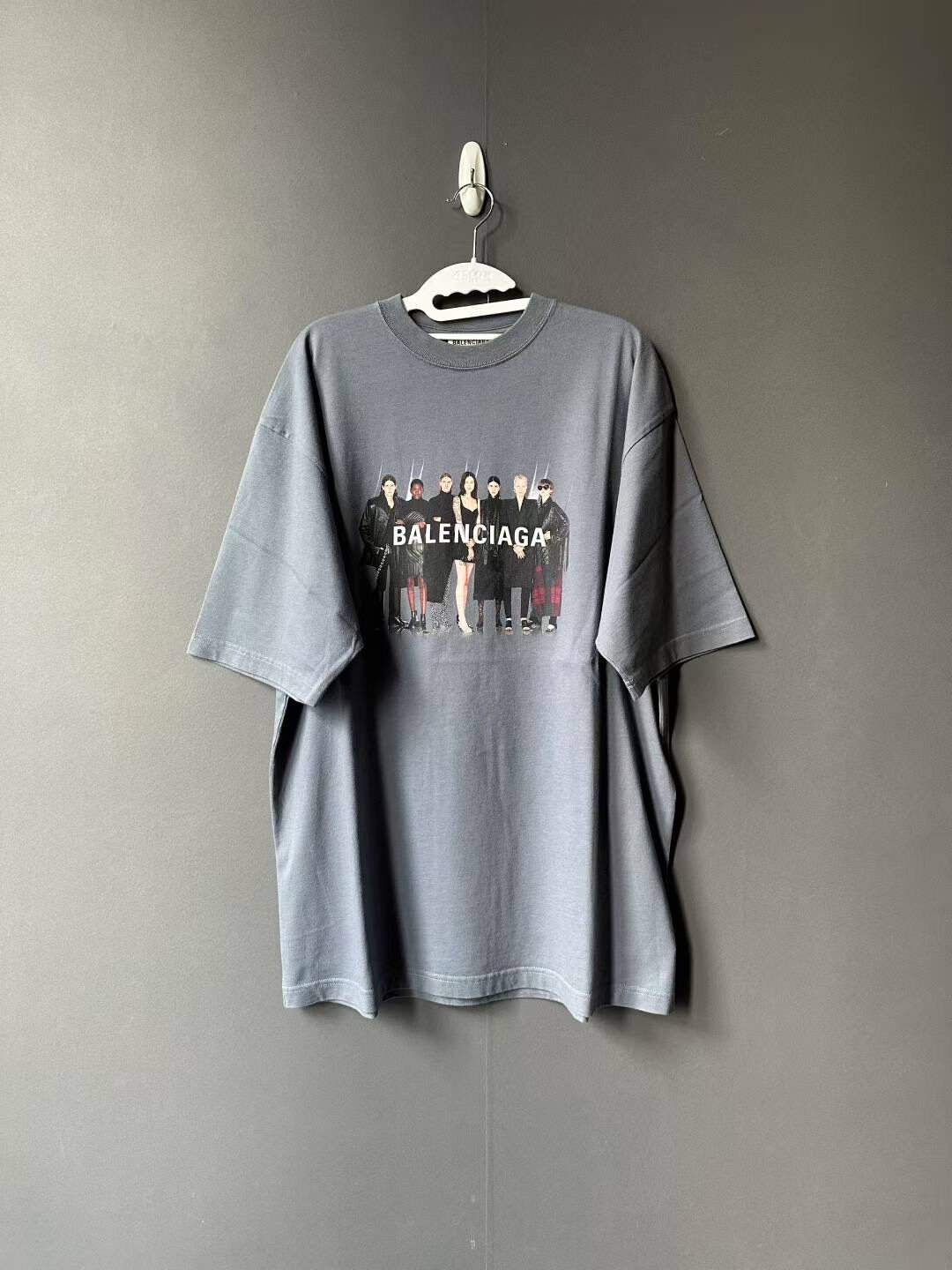 Balenciaga Oversized Gray-Blue Tee