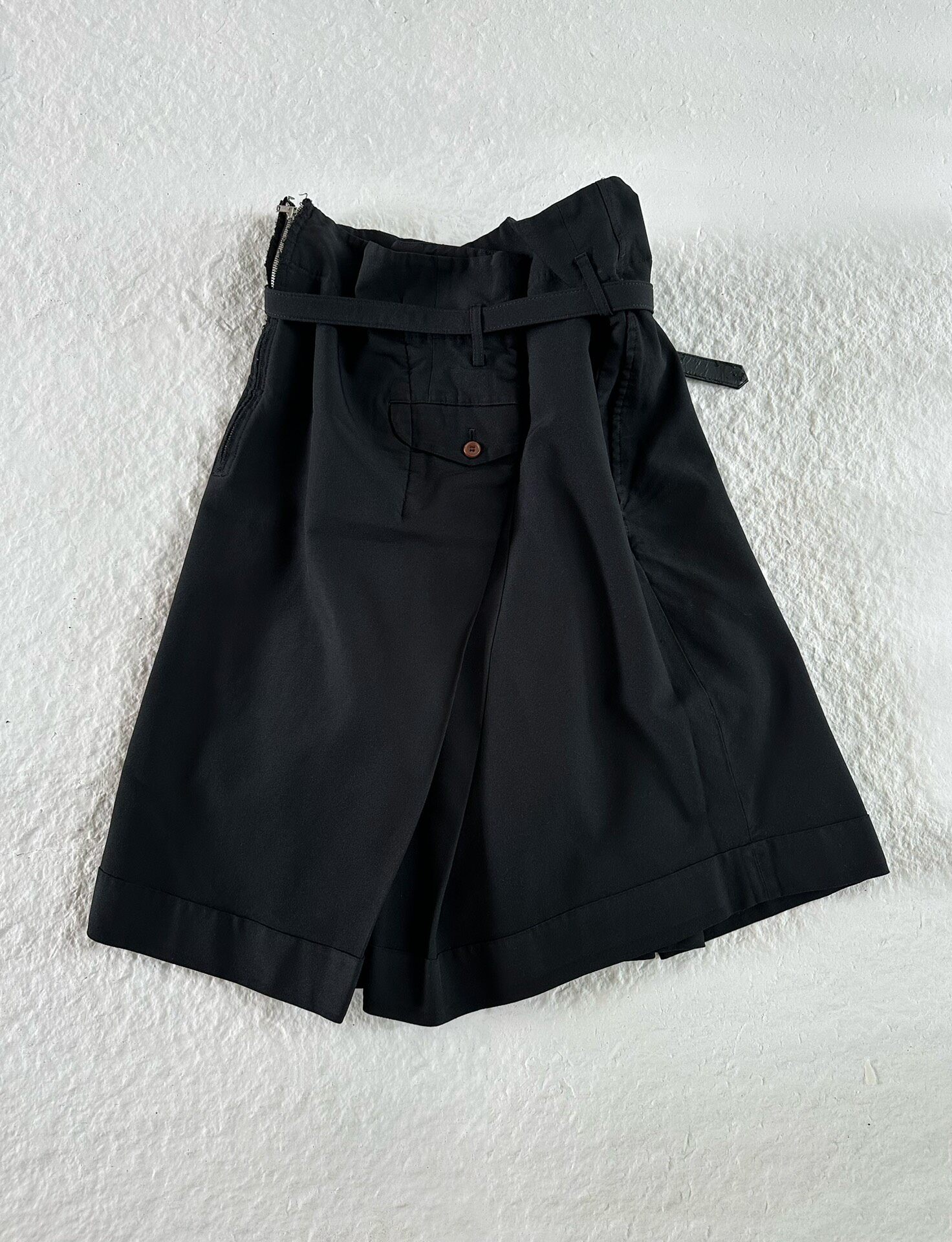Comme des Garcons Asymmetric Mid-Length Shorts — back
