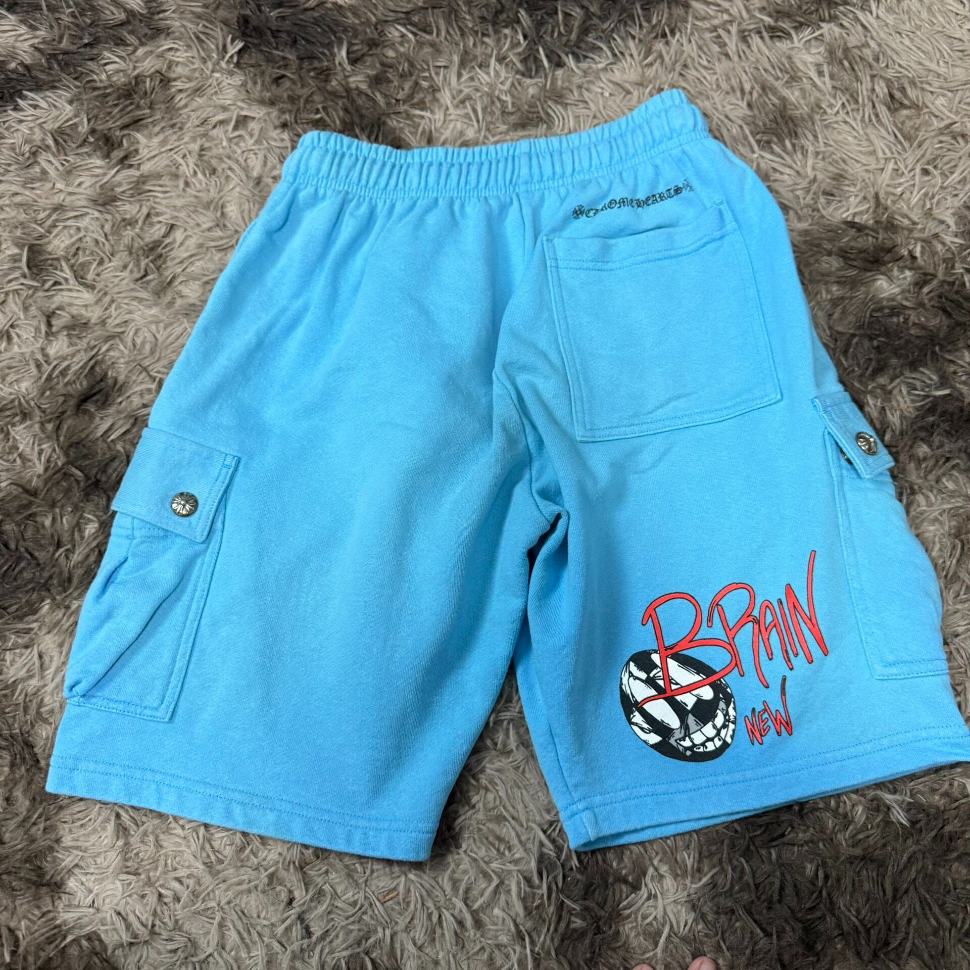 Chrome Hearts Mattyboy Blue Shorts — front