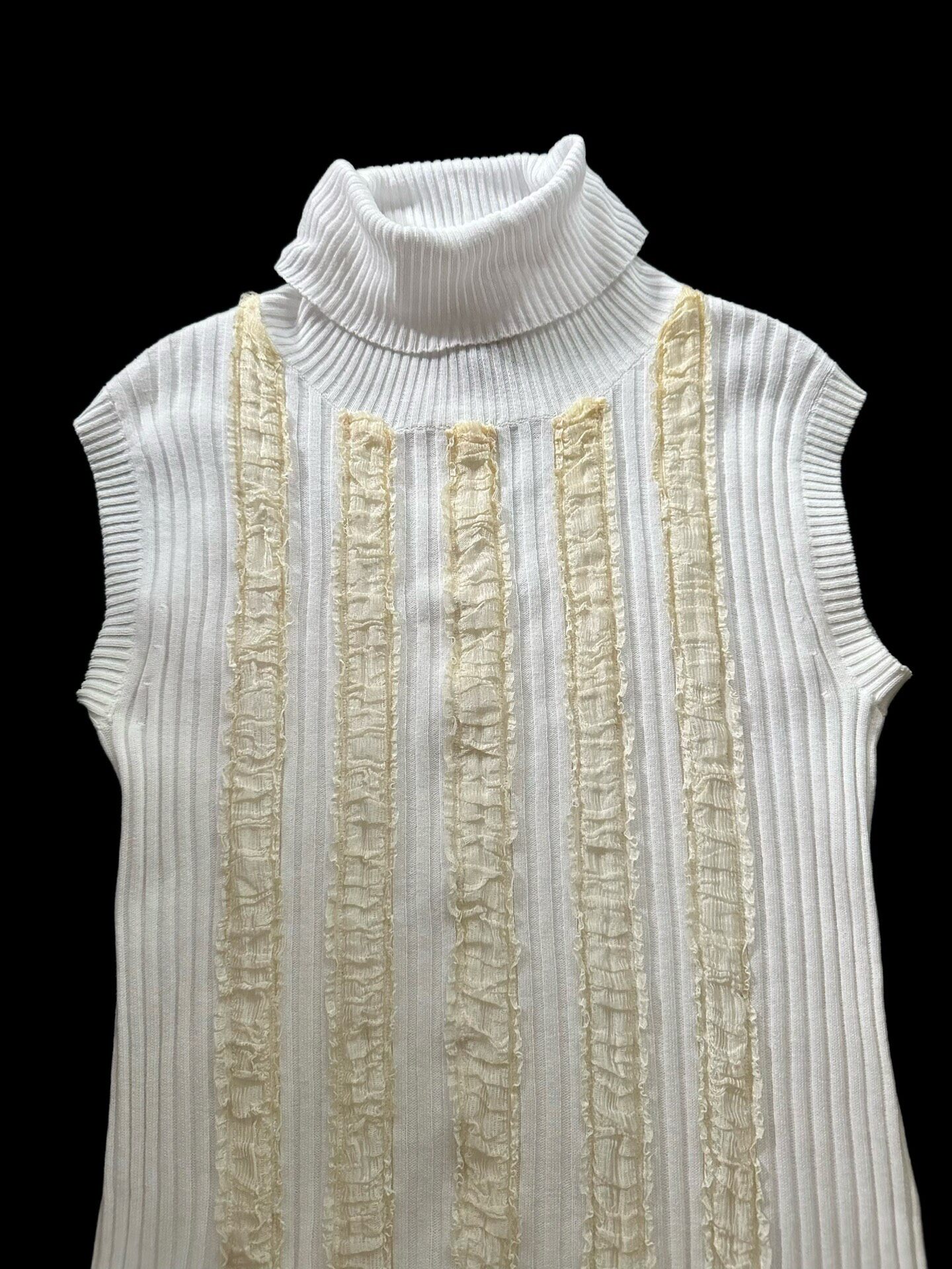 Jean Paul Gaultier Vintage Lace Knit Top — front