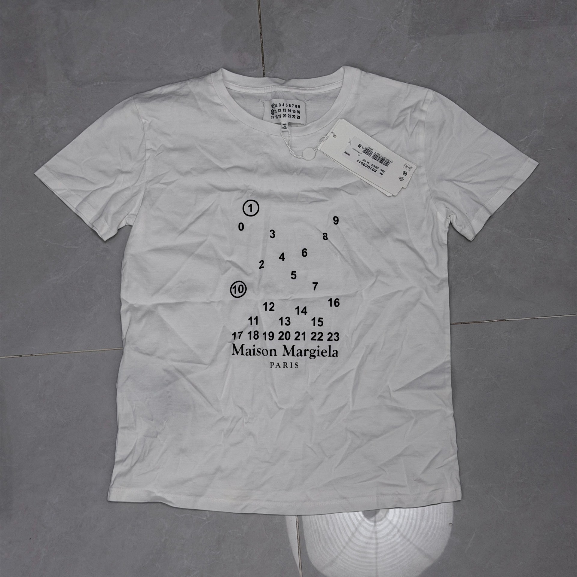 Maison Margiela White Graphic Short Sleeve Tee