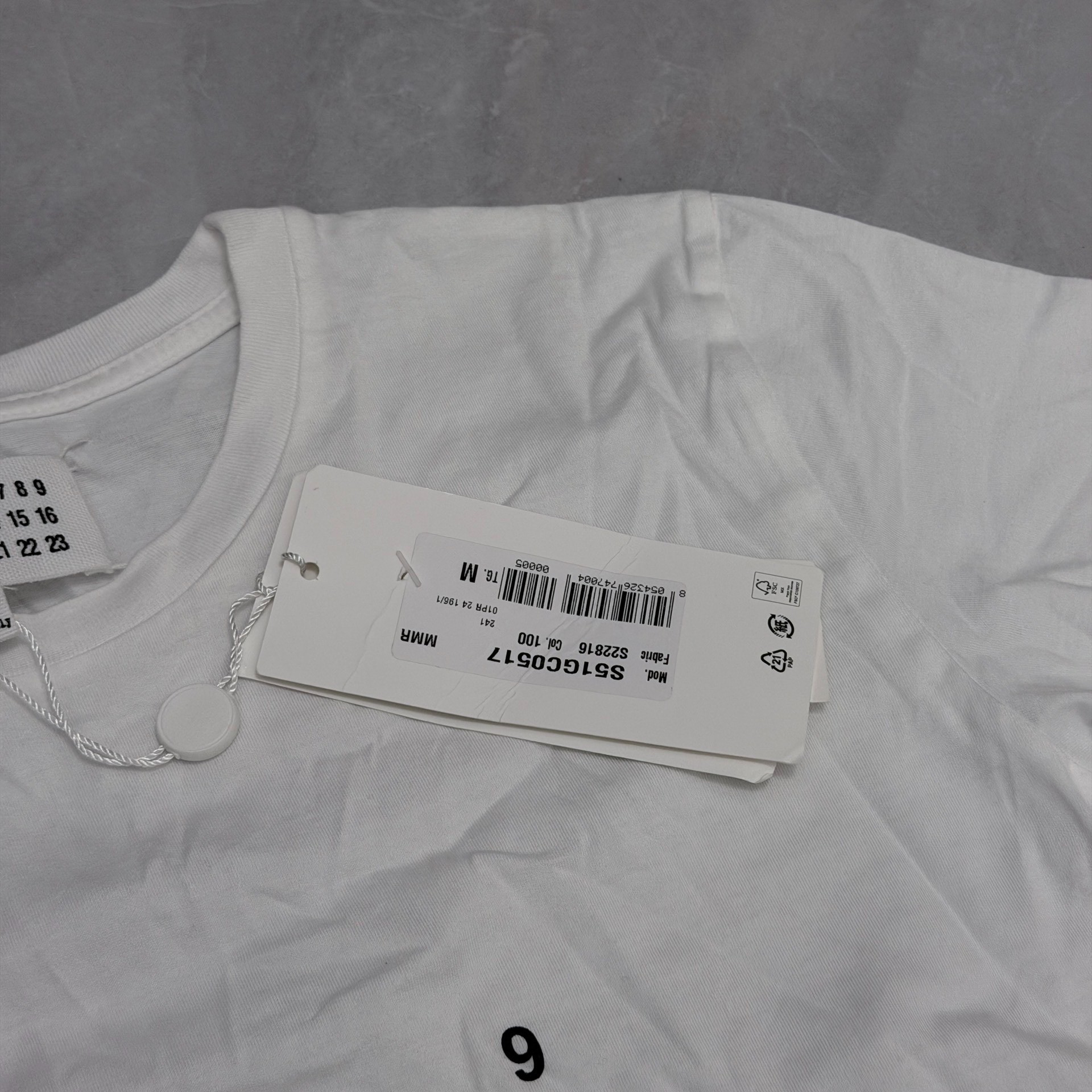 Maison Margiela White Graphic Short Sleeve Tee — front