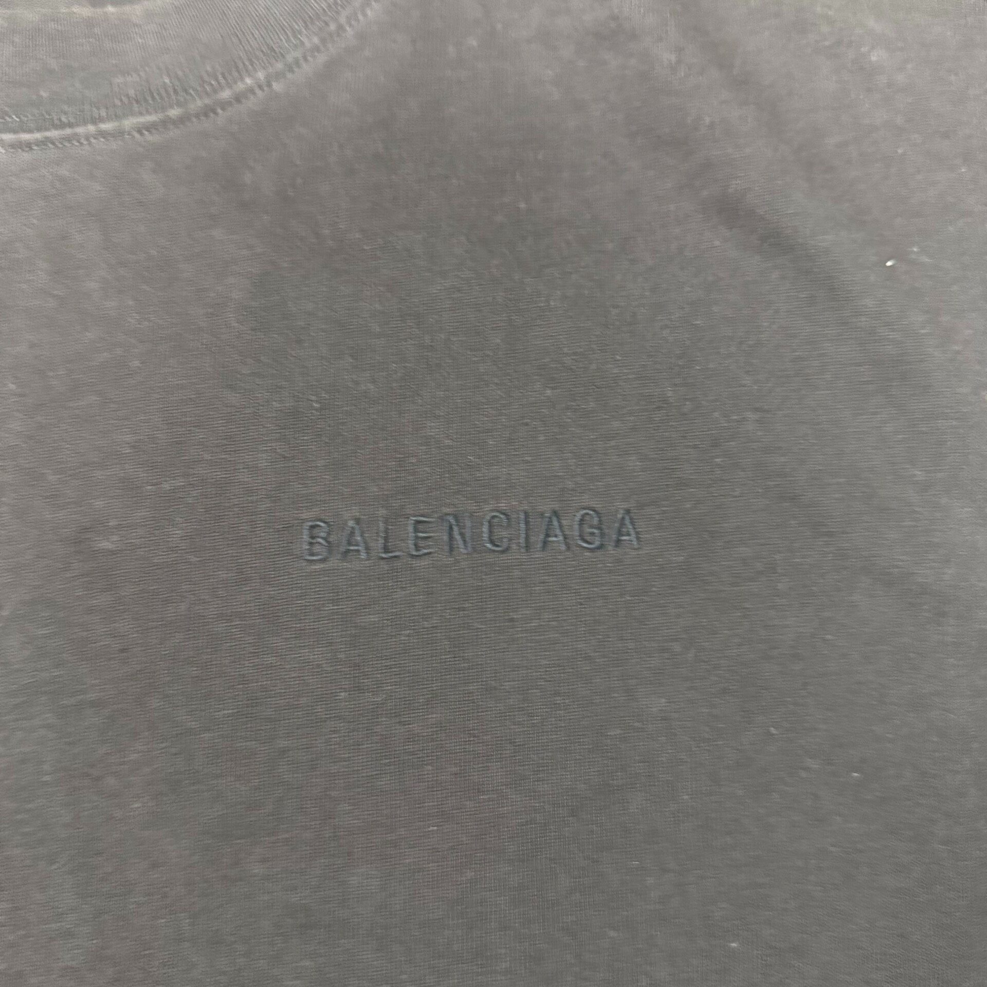 Balenciaga Embroidered Logo Short Sleeve Tee — detail