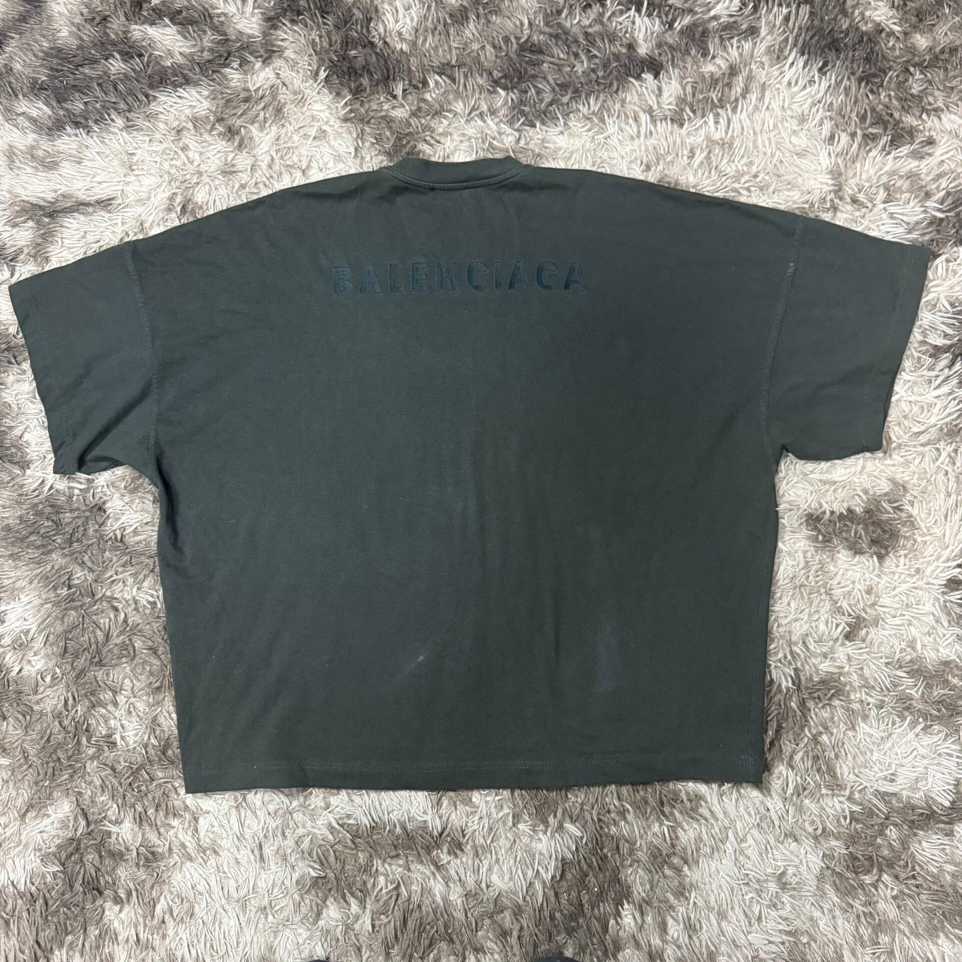 Balenciaga Embroidered Logo Short Sleeve Tee — front