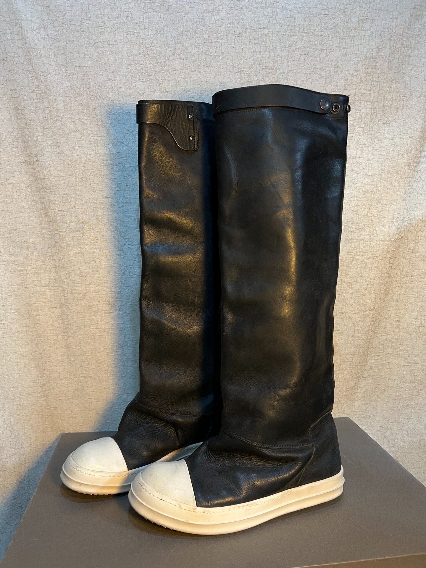 Rick Owens 14FW Leather Thick Sole Boots