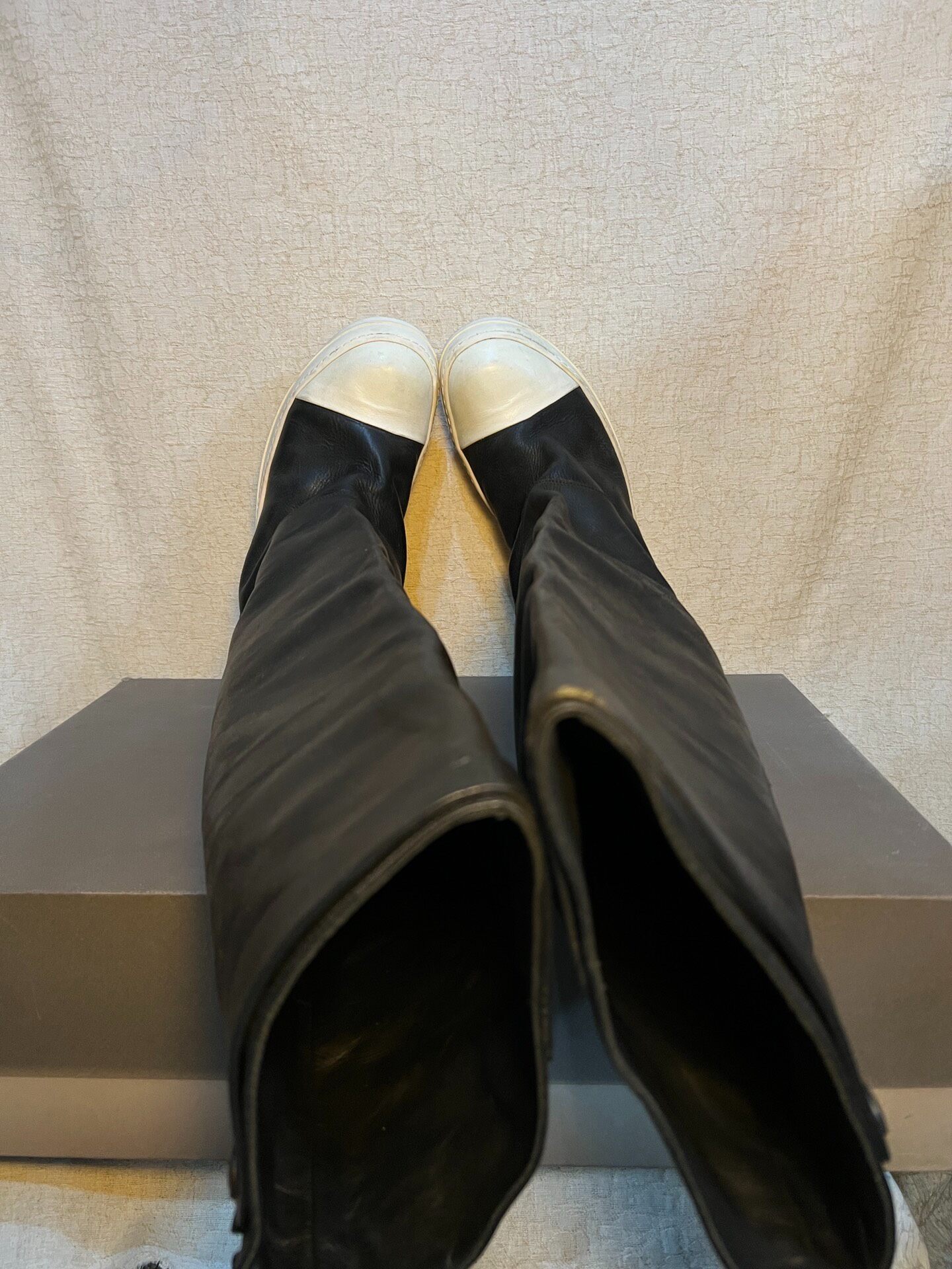 Rick Owens 14FW Leather Thick Sole Boots — back