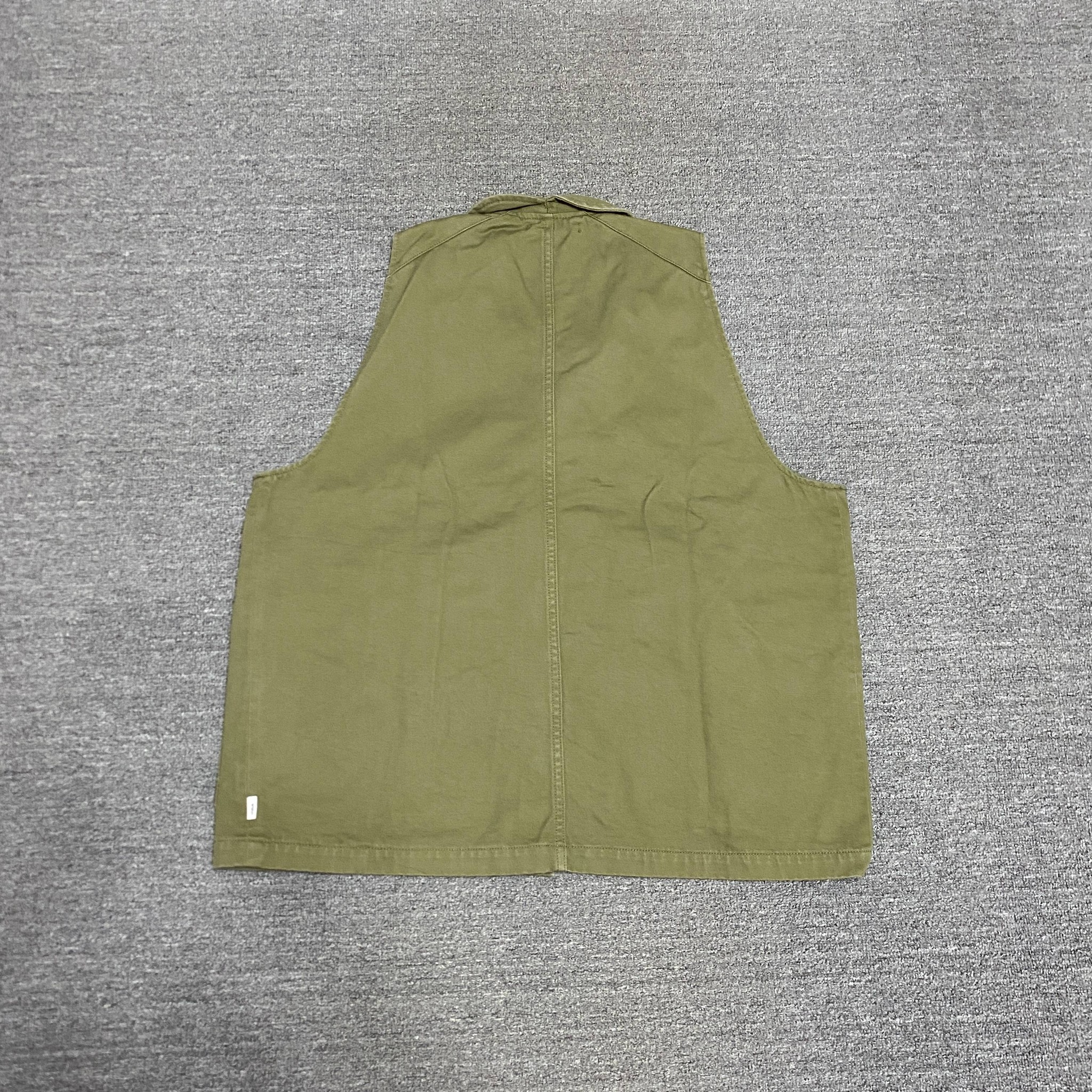 WTAPS 21SS Olive Workwear Vest — detail
