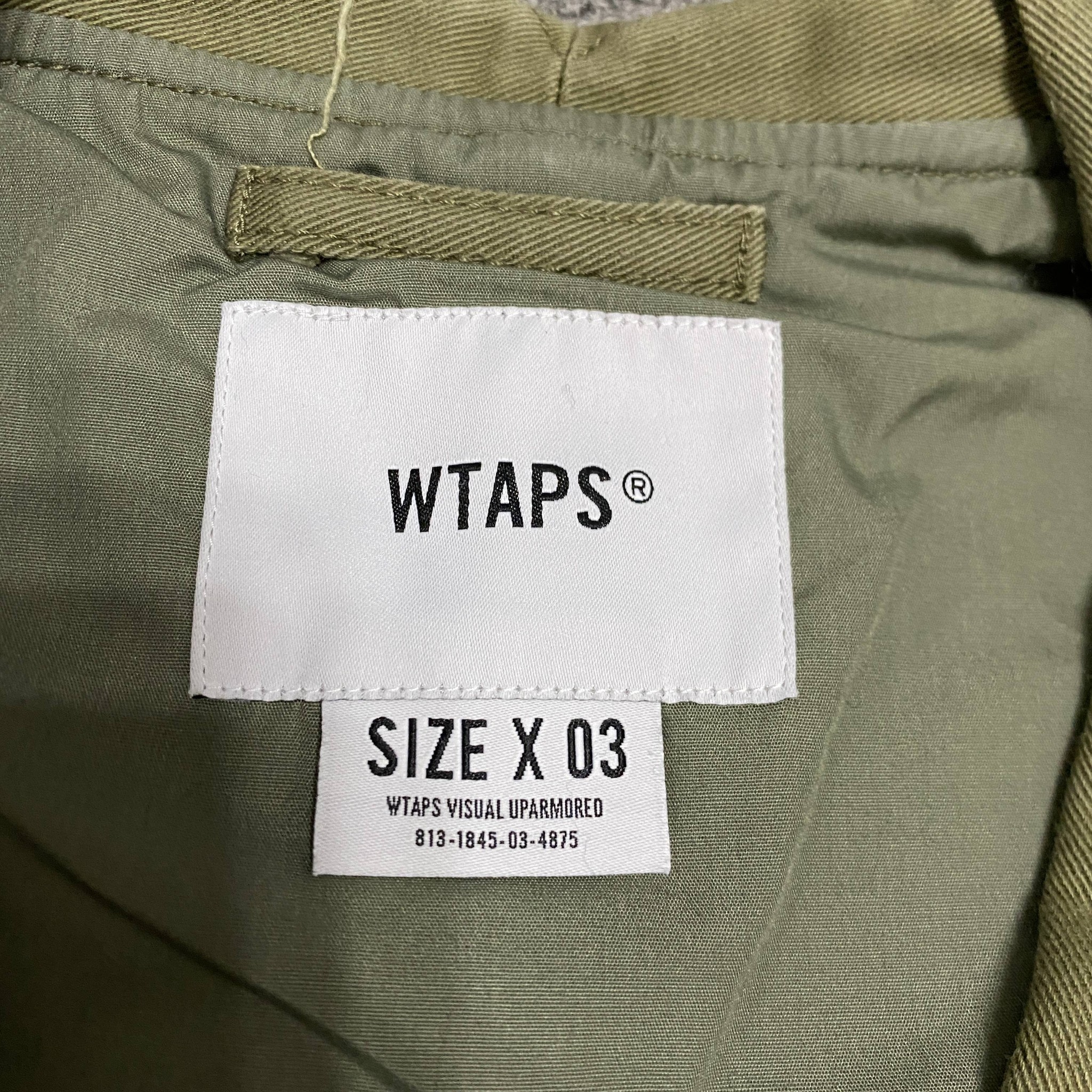 WTAPS 21SS Olive Workwear Vest — label