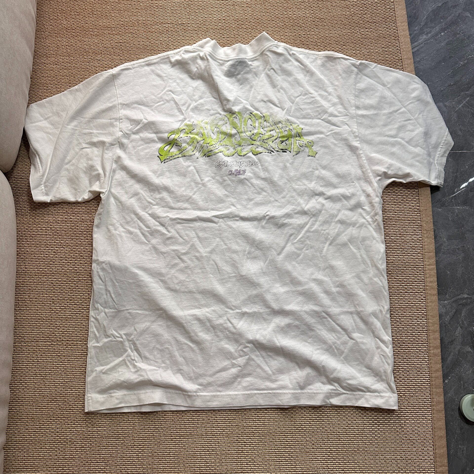 Balenciaga Paris Graffiti White Tee — front
