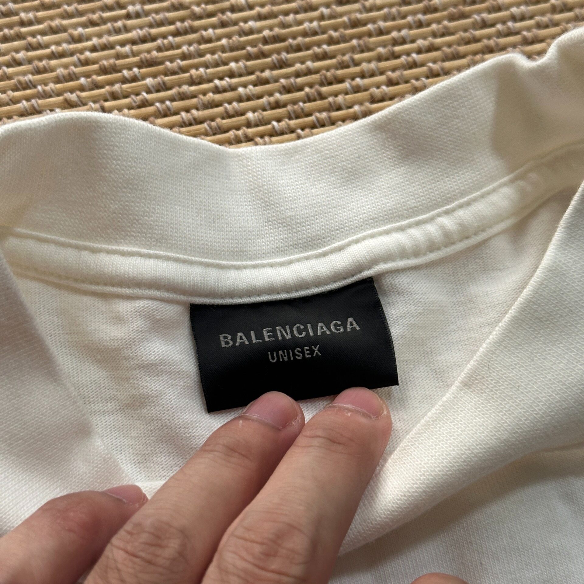 Balenciaga Paris Graffiti White Tee — back