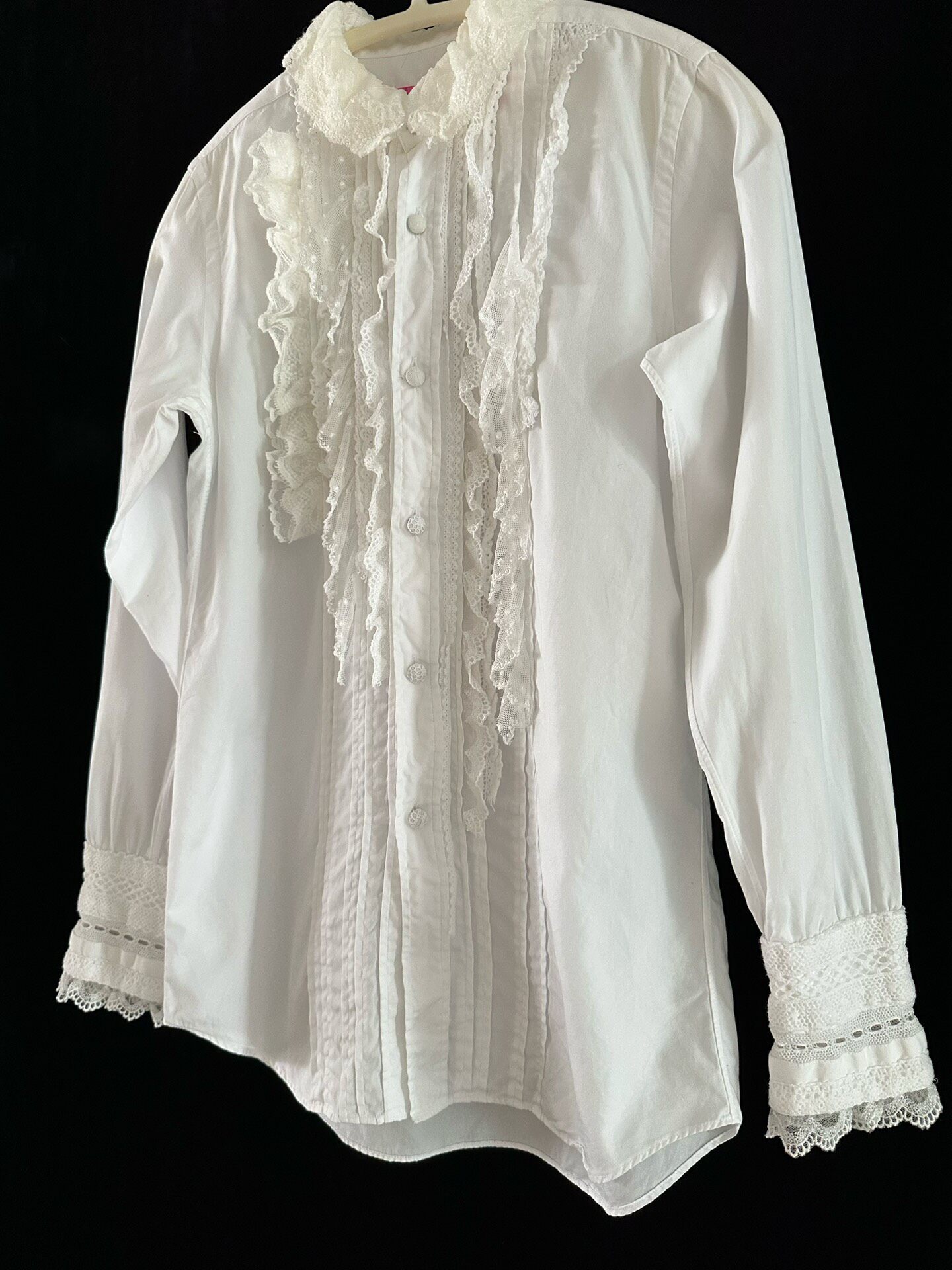 Junya Watanabe Lace Long-Sleeve Shirt — detail