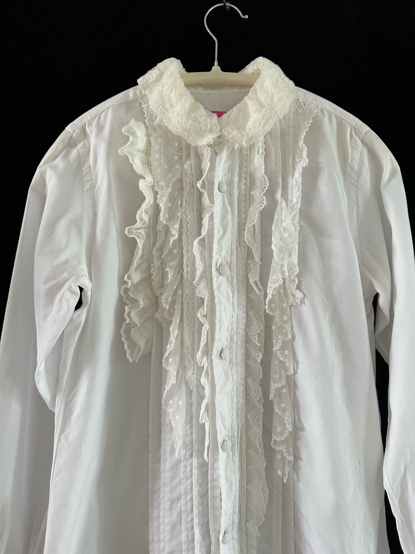 Junya Watanabe Lace Long-Sleeve Shirt — front