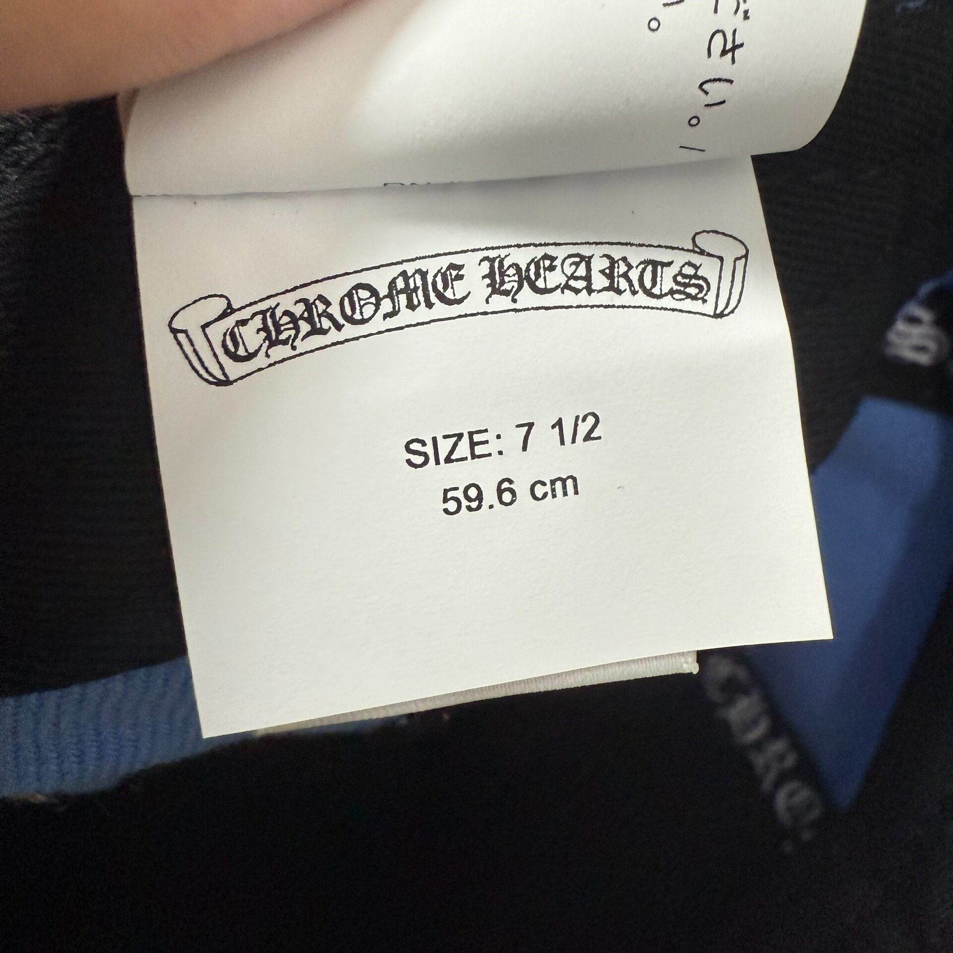 Chrome Hearts 24 Heart Embroidery Cap — label